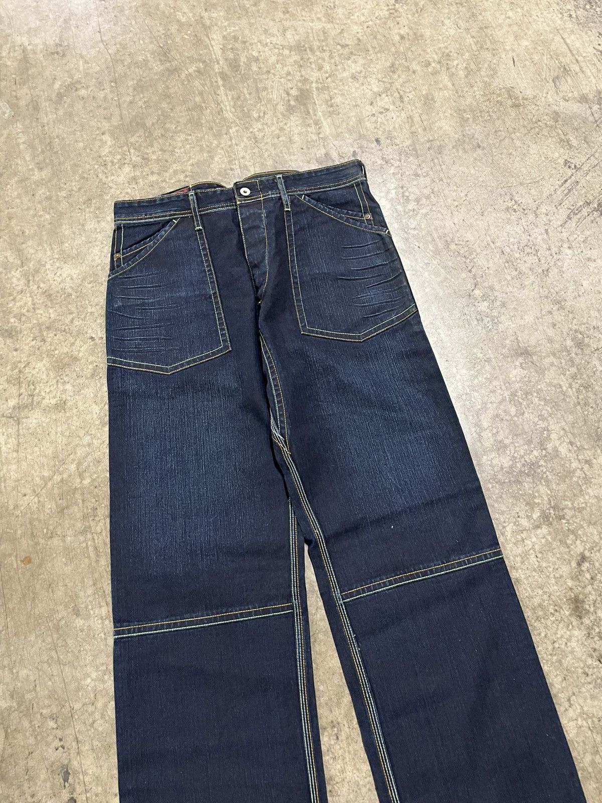 Evisu × Japanese Brand EVISU VINTAGE EU-ED DENIM JEANS DEADSTOCK RARE Size US 34 / EU 50 - 5 Thumbnail