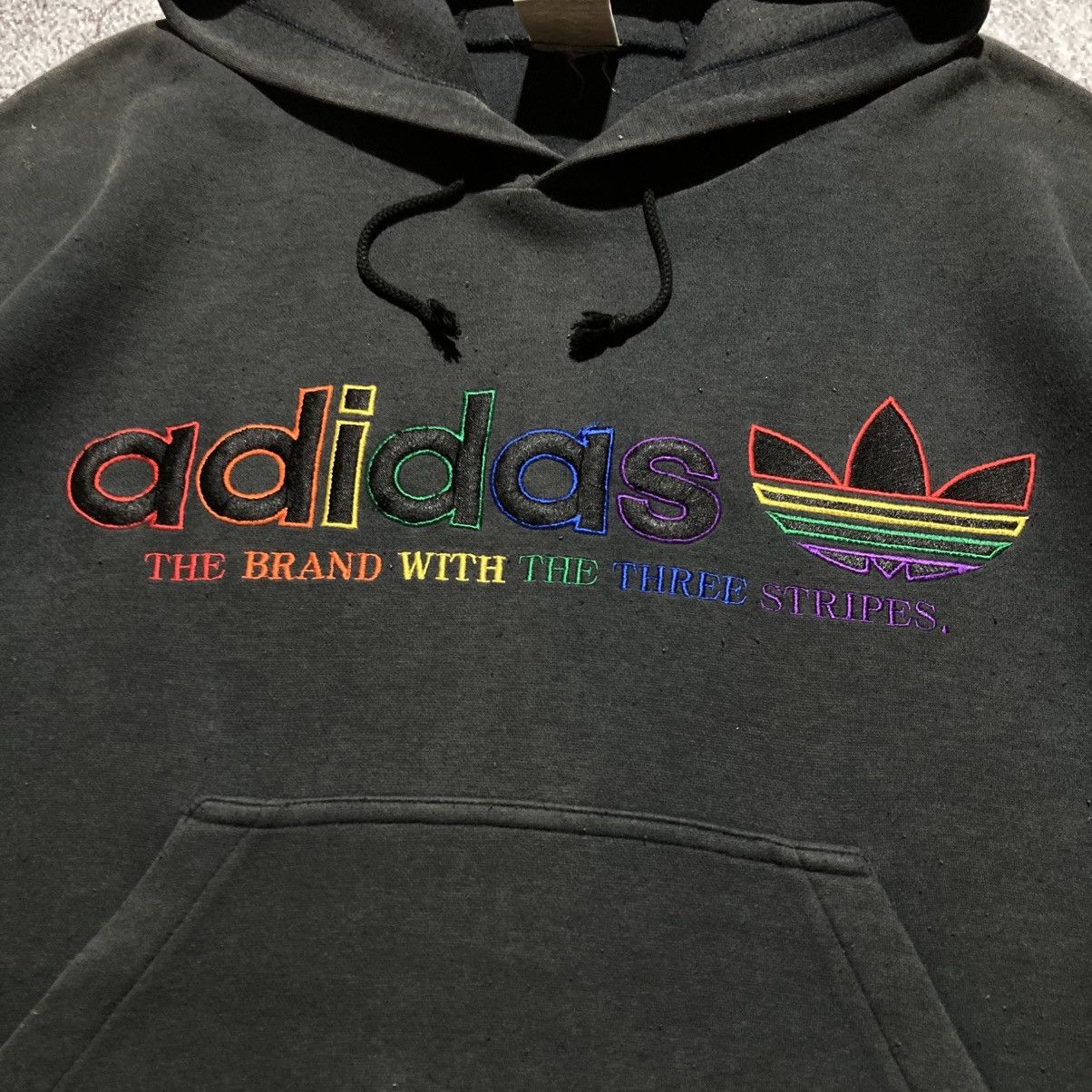 Adidas 1990s Vintage Adidas Rasta Descente Reggae Hoodie Black Size US L / EU 52-54 / 3 - 5 Thumbnail