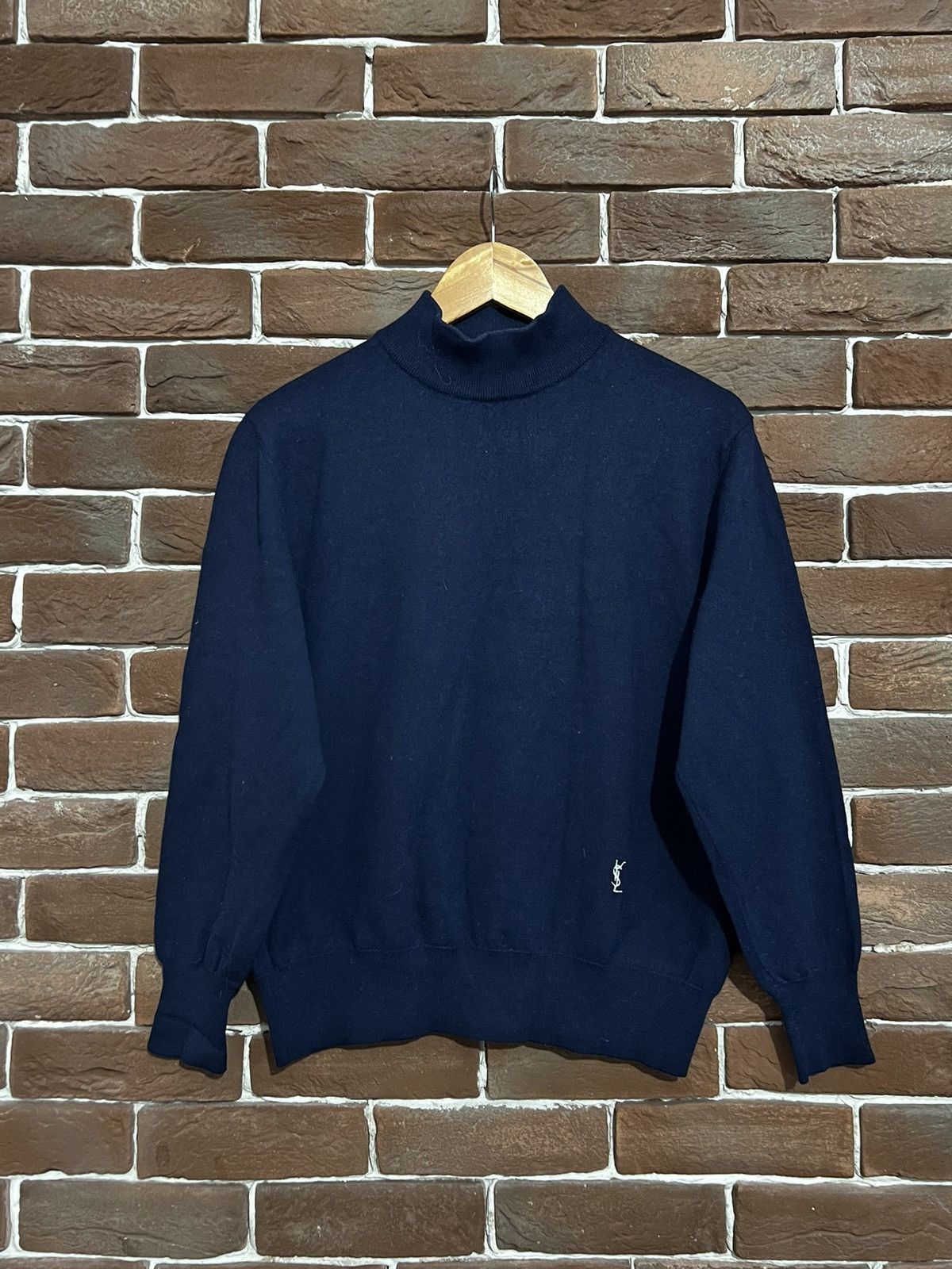 Vintage 90s Vintage Yves Saint Laurent YSL Wool Knit Sweater Size US M / EU 48-50 / 2 - 1 Thumbnail
