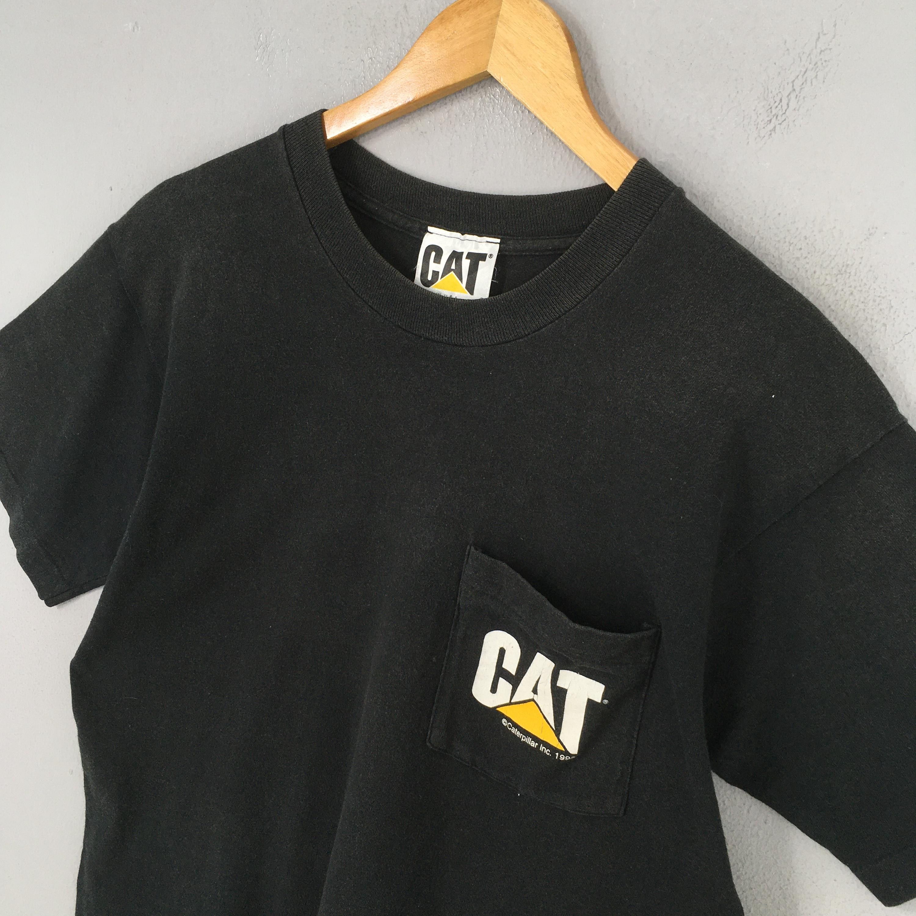 Caterpillar Vintage Cat Caterpillar Pocket Black Tshirt Medium Size US M / EU 48-50 / 2 - 3 Thumbnail
