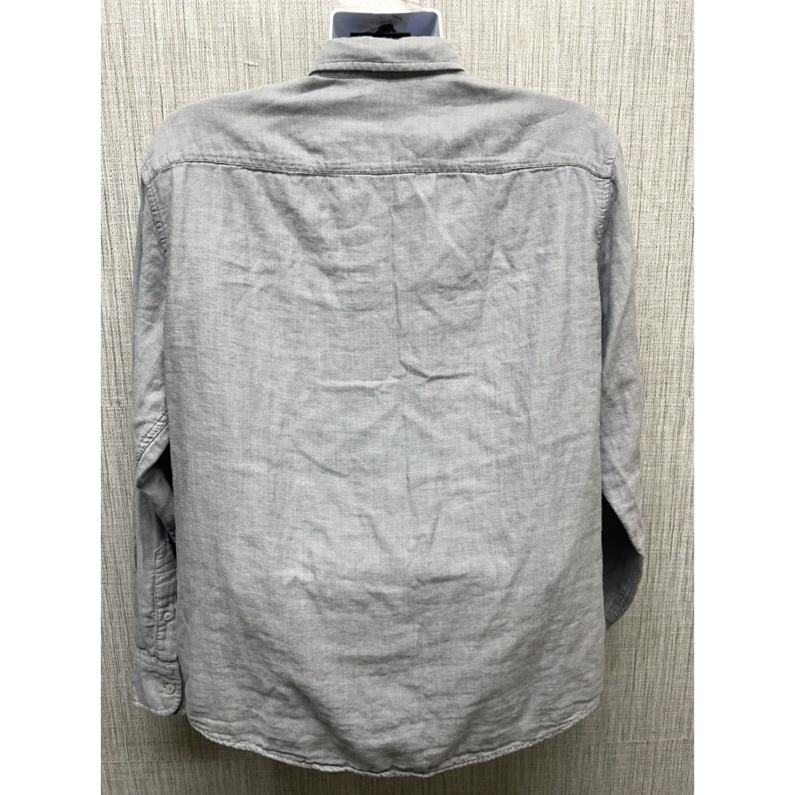 UNTUCKit UNTUCKit Shirt Long Sleeve Button-Down Men XL Gray 100% Cotton Size US XL / EU 56 / 4 - 5 Thumbnail