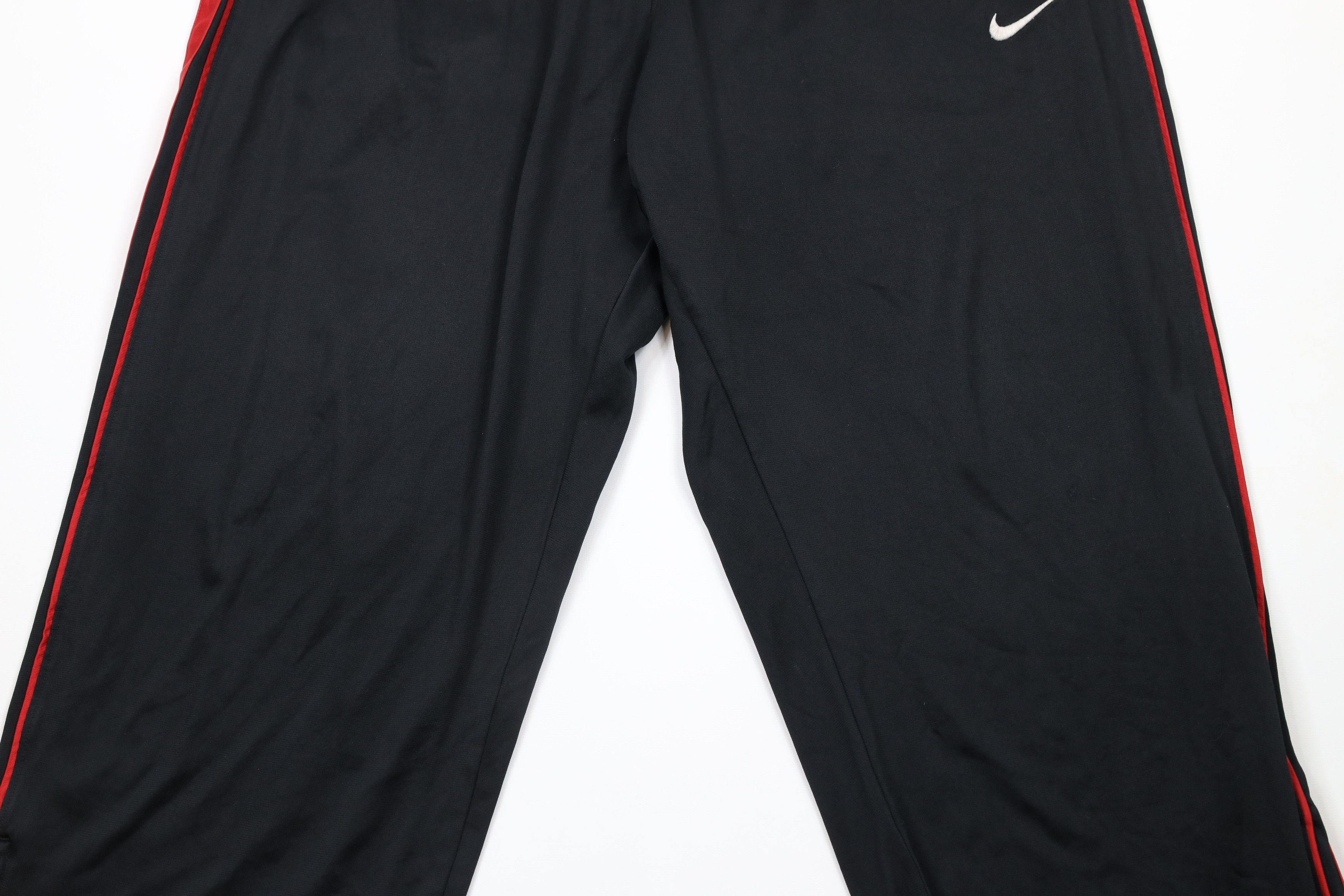 Nike × Vintage Vintage Nike Basketball Mini Swoosh Wide Leg Pants Black Size US 36 / EU 52 - 3 Thumbnail