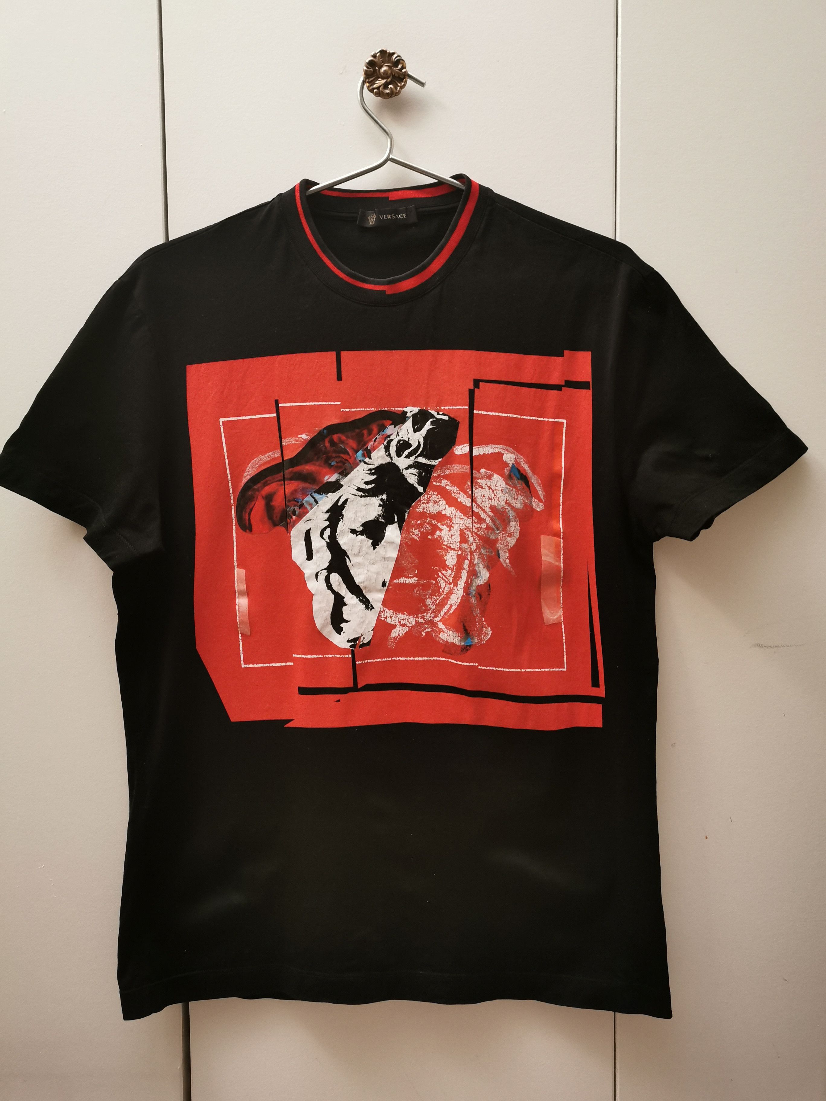 Image of Versace Graphic Tee in Black, Men's (Size Small)