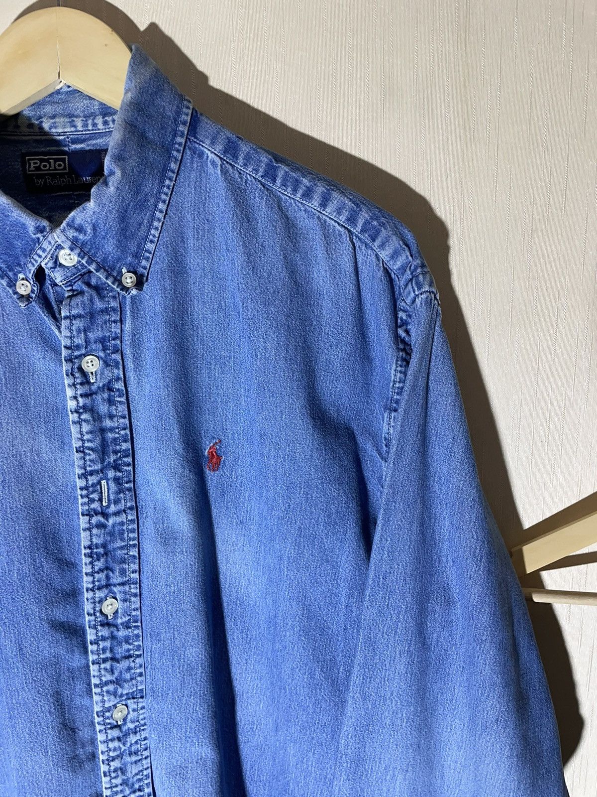 Polo Ralph Lauren × Vintage Polo Ralph Lauren vintage denim shirt Size US XL / EU 56 / 4 - 2 Thumbnail