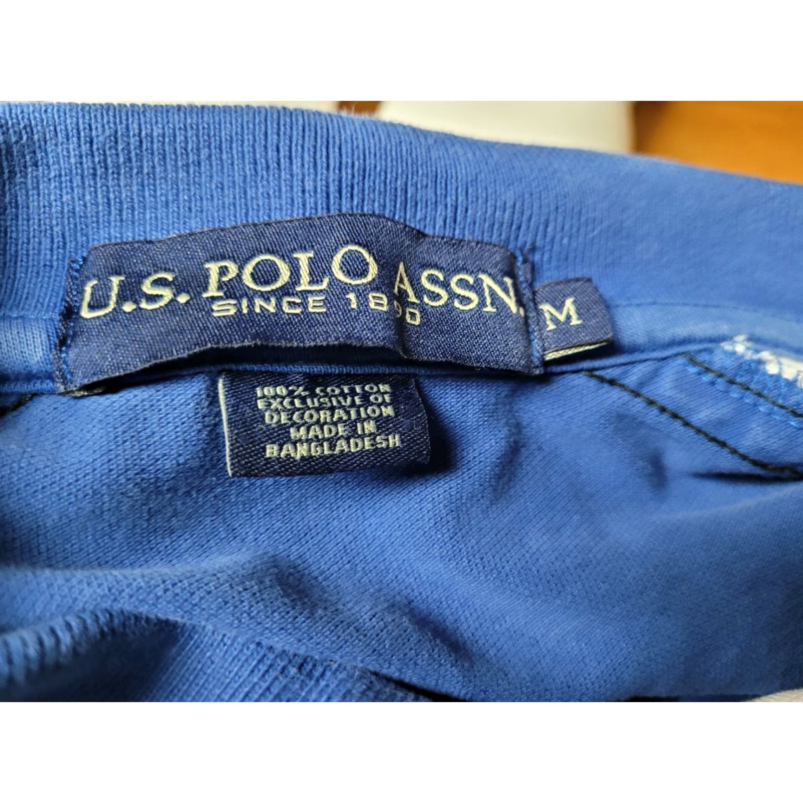 Vintage VTG US Polo Assn. New York City Polo Shirt Polo Medium BLUE Short Sleeve 100% Cotton Men M Fire 90s 00s Size US M / EU 48-50 / 2 - 6 Thumbnail