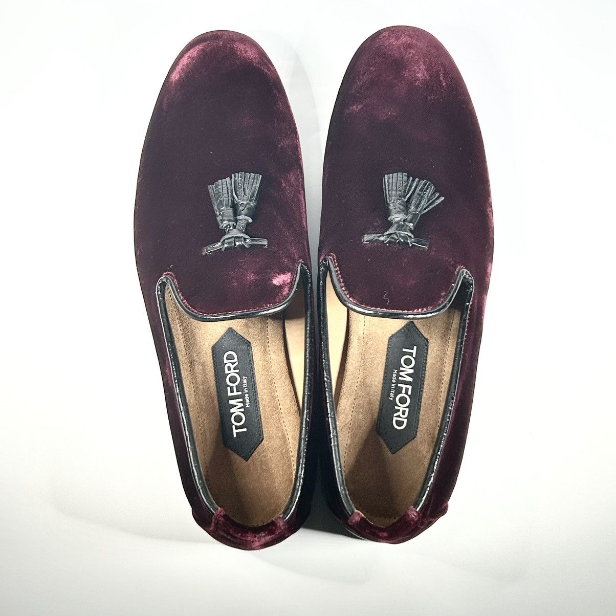 Tom Ford New Tom Ford Nicolas Velvet Loafers Cranberry Size 7UK/8US Size US 8 / EU 41 - 3 Thumbnail