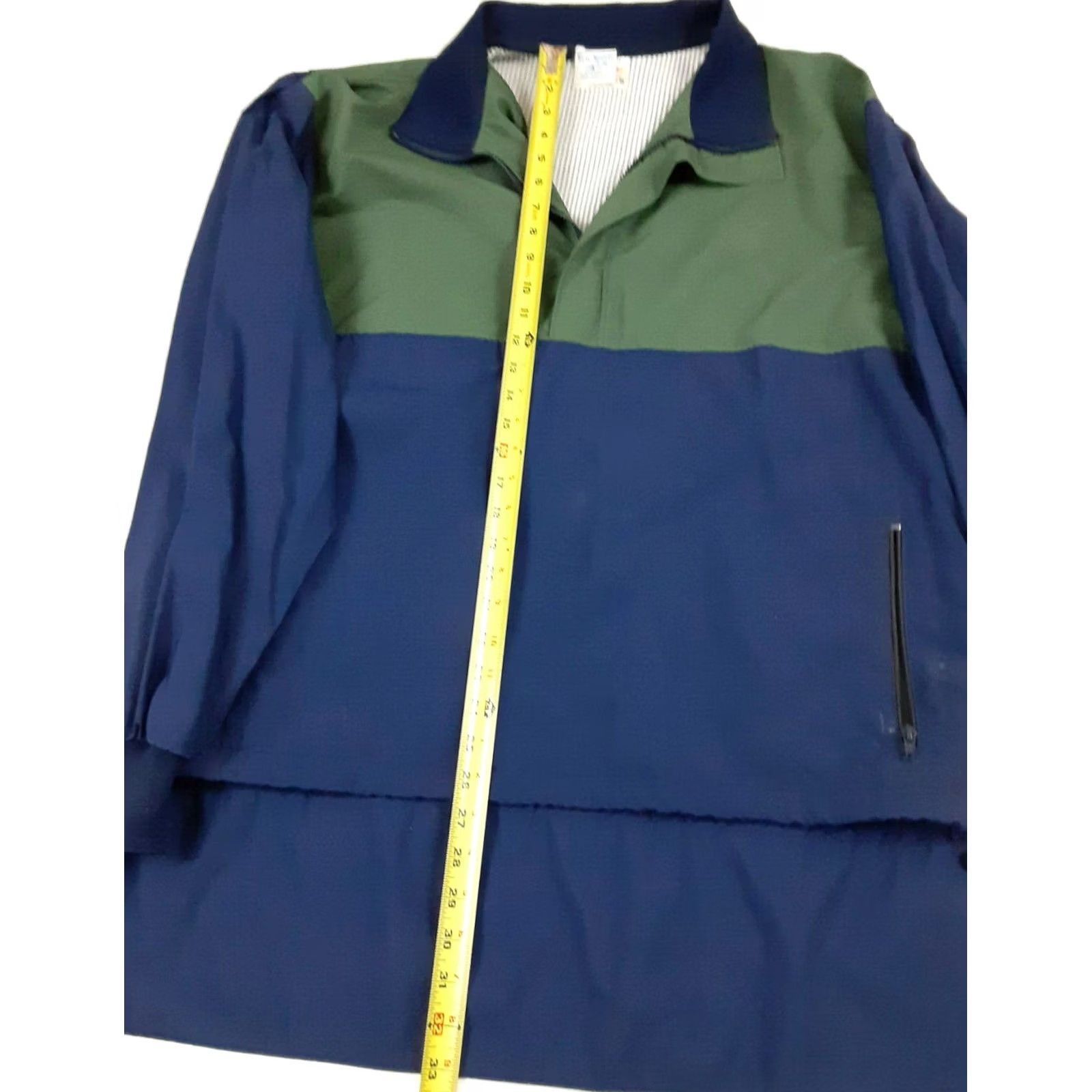 Vintage VINTAGE Sew Sporty Rowing Jacket Green-Blue Large 1/4 Zip Shirt Mens 80s Windbreaker Size US L / EU 52-54 / 3 - 3 Thumbnail
