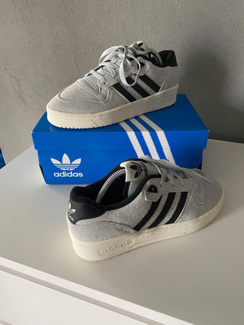 image of Adidas Originals Rivalry Unisex Shoes in White/Grey, Men's (Size 8.5)