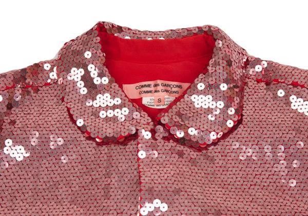 Comme des Garcons Comme Des Garcons Red Retro Sequin Top Size S / US 4 / IT 40 - 6 Thumbnail