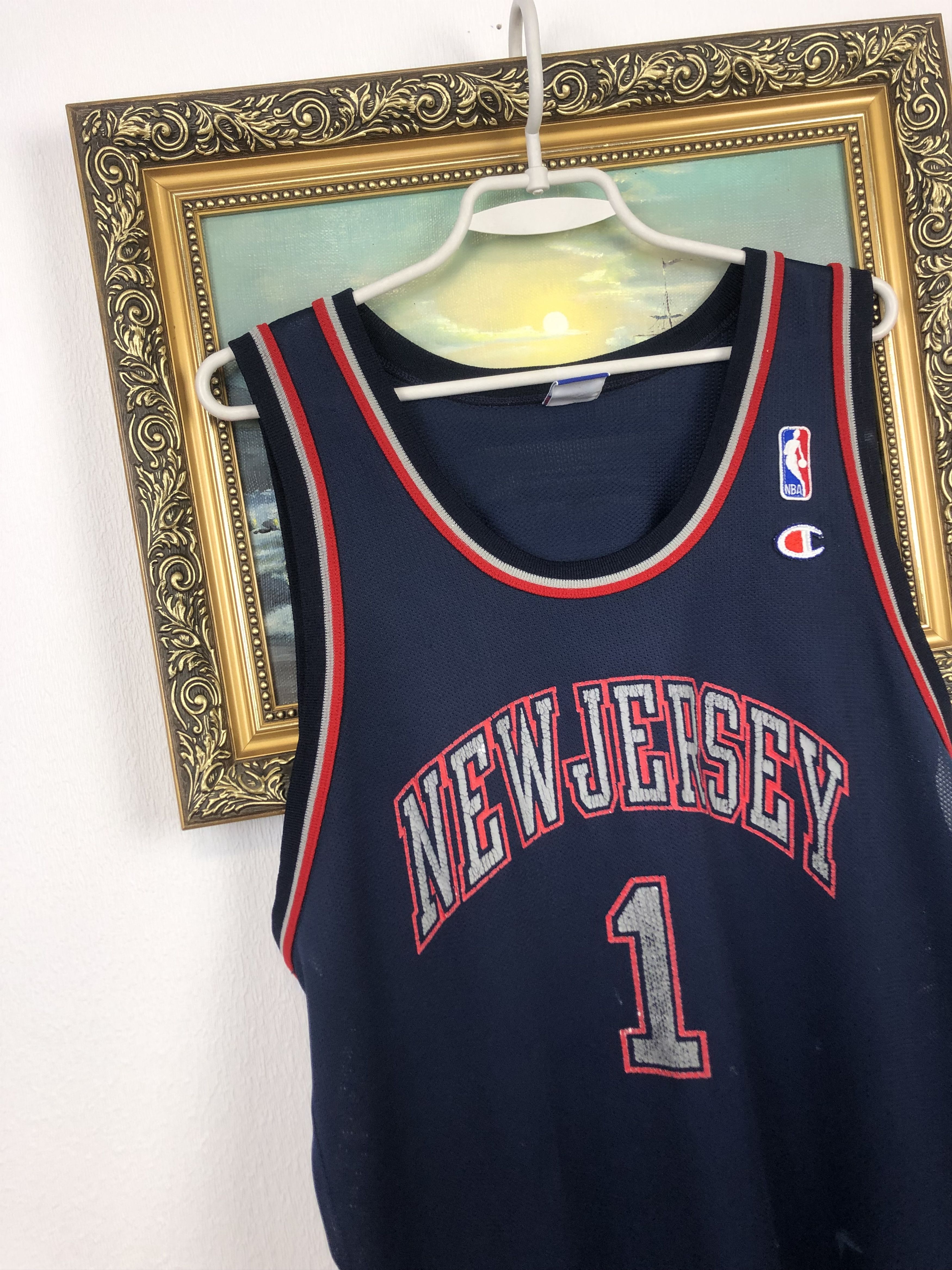Champion Vintage Champion New Jersey Nets NBA Jersey 1 Shirt Size US XXL / EU 58 / 5 - 3 Thumbnail