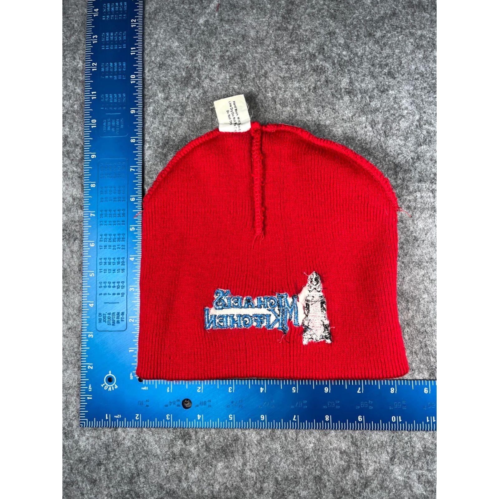 Vintage Capamerica Michael's Kitchen Beanie Toque Adult One Size Red Knit 100% Acrylic Restaurant Hat/Cap Unisex Adults Beanie Size ONE SIZE - 4 Thumbnail