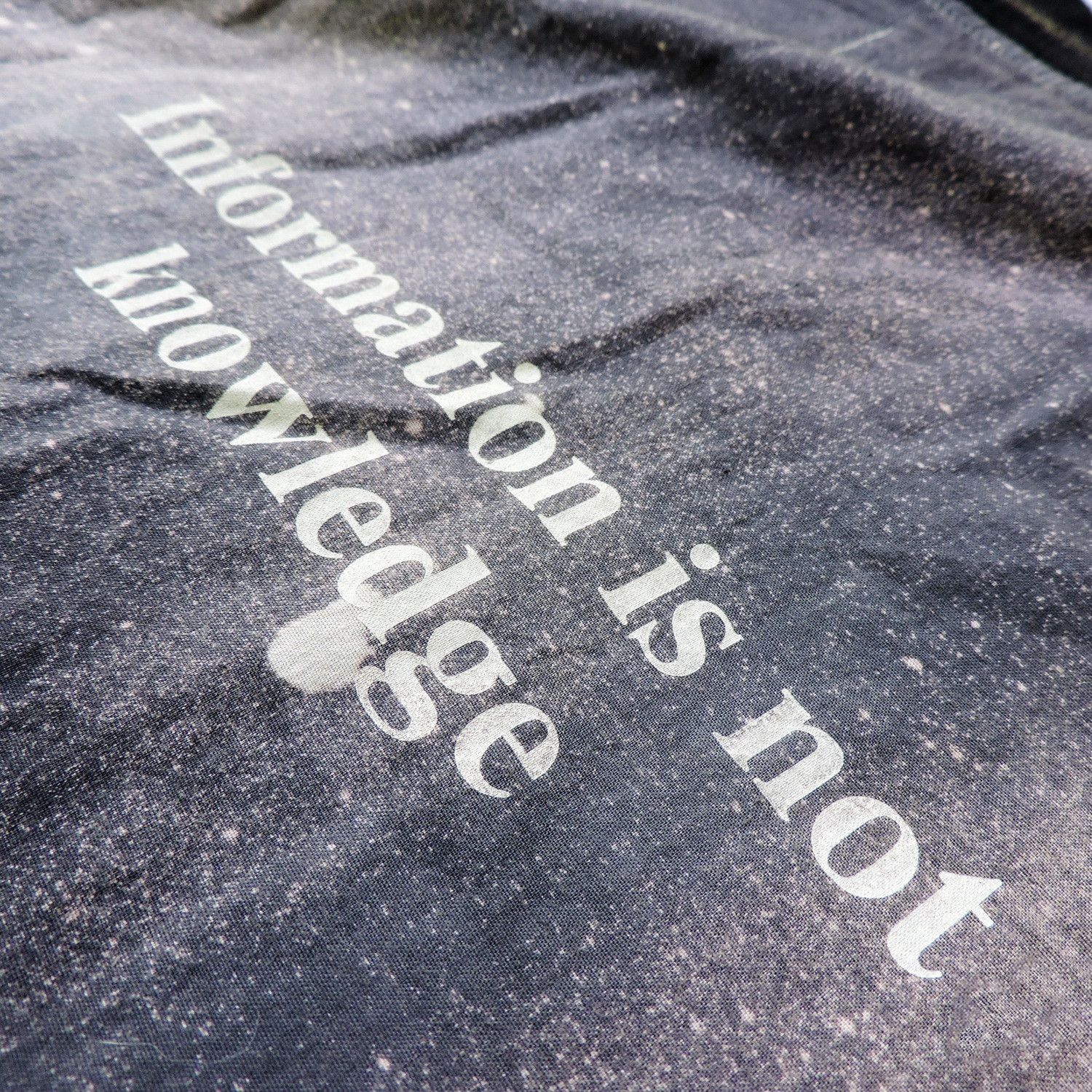 FUMITO GANRYU BLEACHING 'INFORMATION ISN'T KNOWLEDGE' JACKET