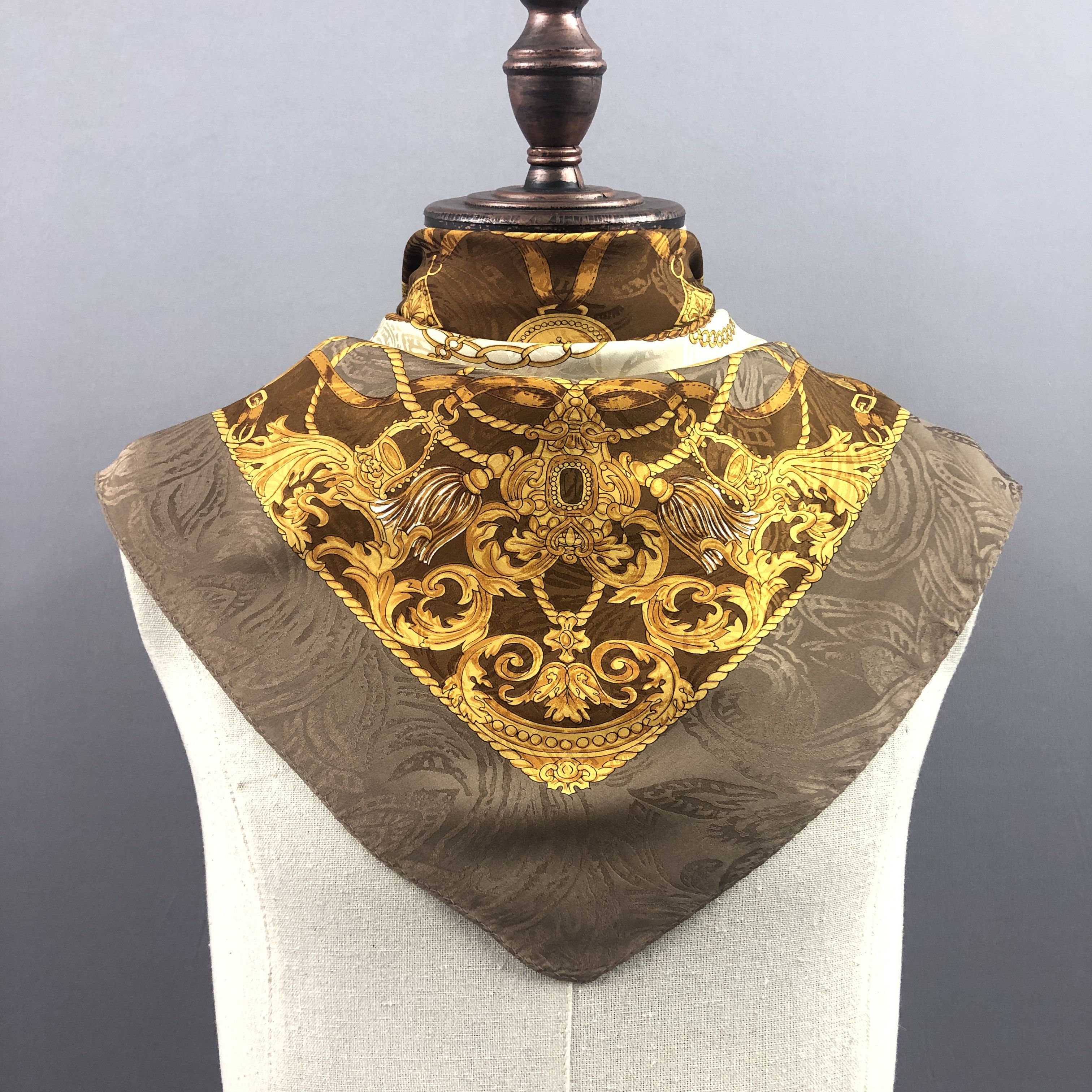 Other × Vintage Vintage SILK Scarf Twill Stole Wraps Scarves Size ONE SIZE - 2 Thumbnail