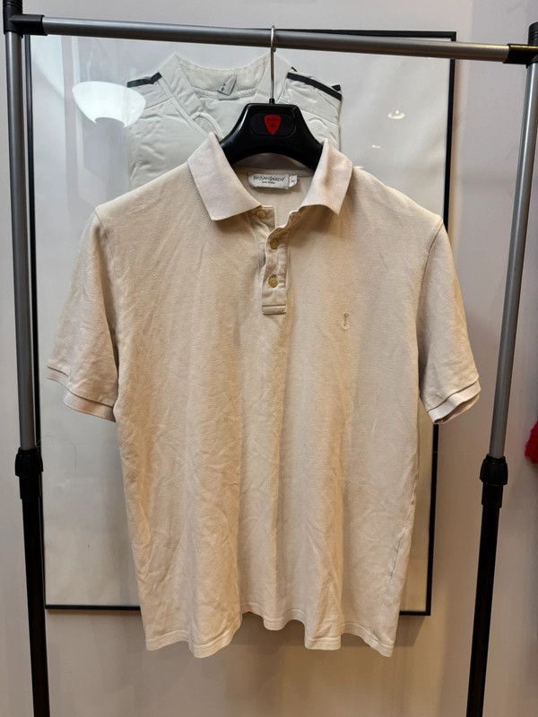 Vintage × Yves Saint Laurent Vintage YSL Yves Saint Laurent Beige Cream Shirt Polo M Size US M / EU 48-50 / 2 - 1 Thumbnail