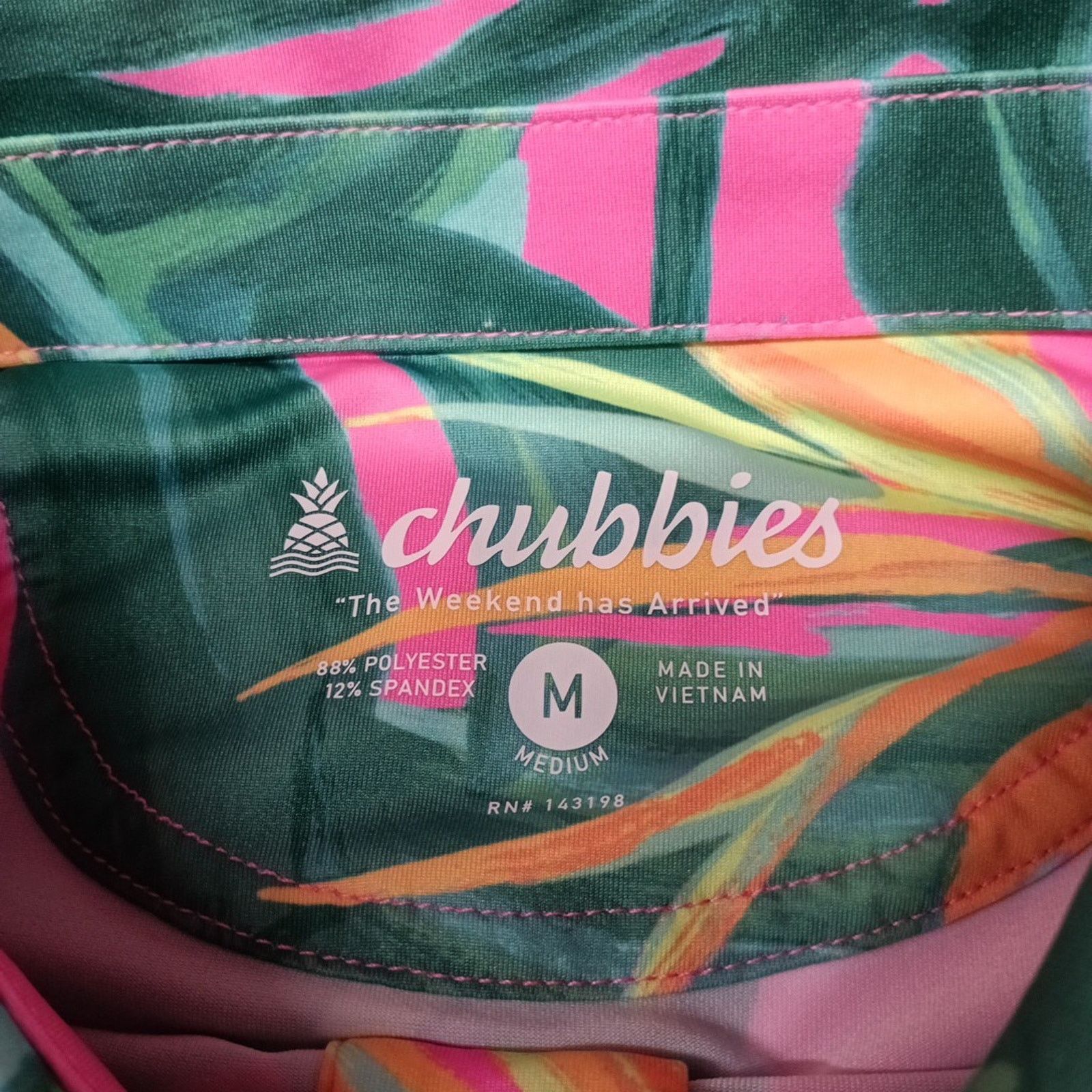 Chubbies Chubbies Shirt Men's M Performance Polo Paradise Floral Size US M / EU 48-50 / 2 - 3 Thumbnail