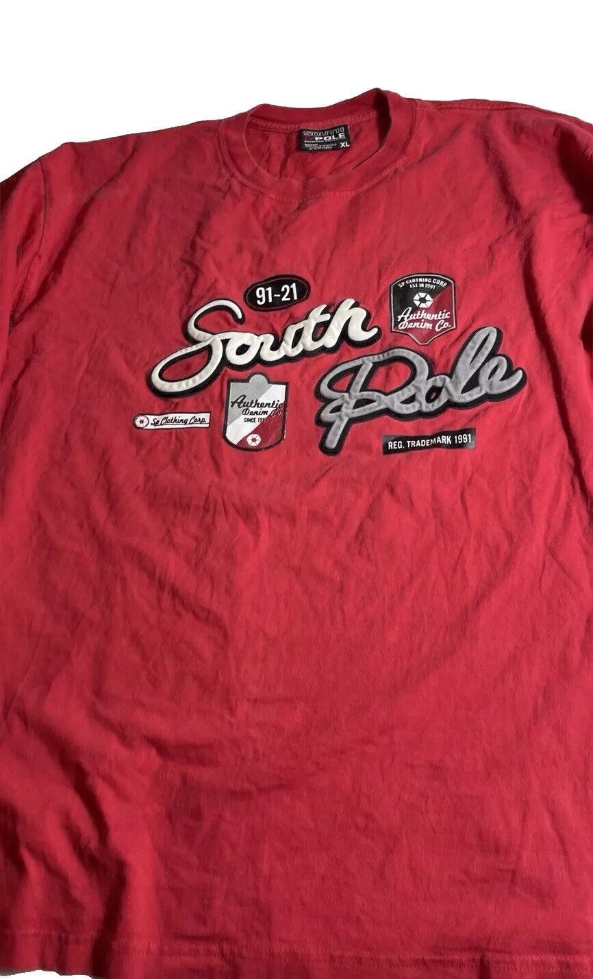 Southpole × Vintage Southpole Mens XL Red T-shirt Y2K 100% Cotton USA AUTHENTIC Size US XL / EU 56 / 4 - 3 Thumbnail
