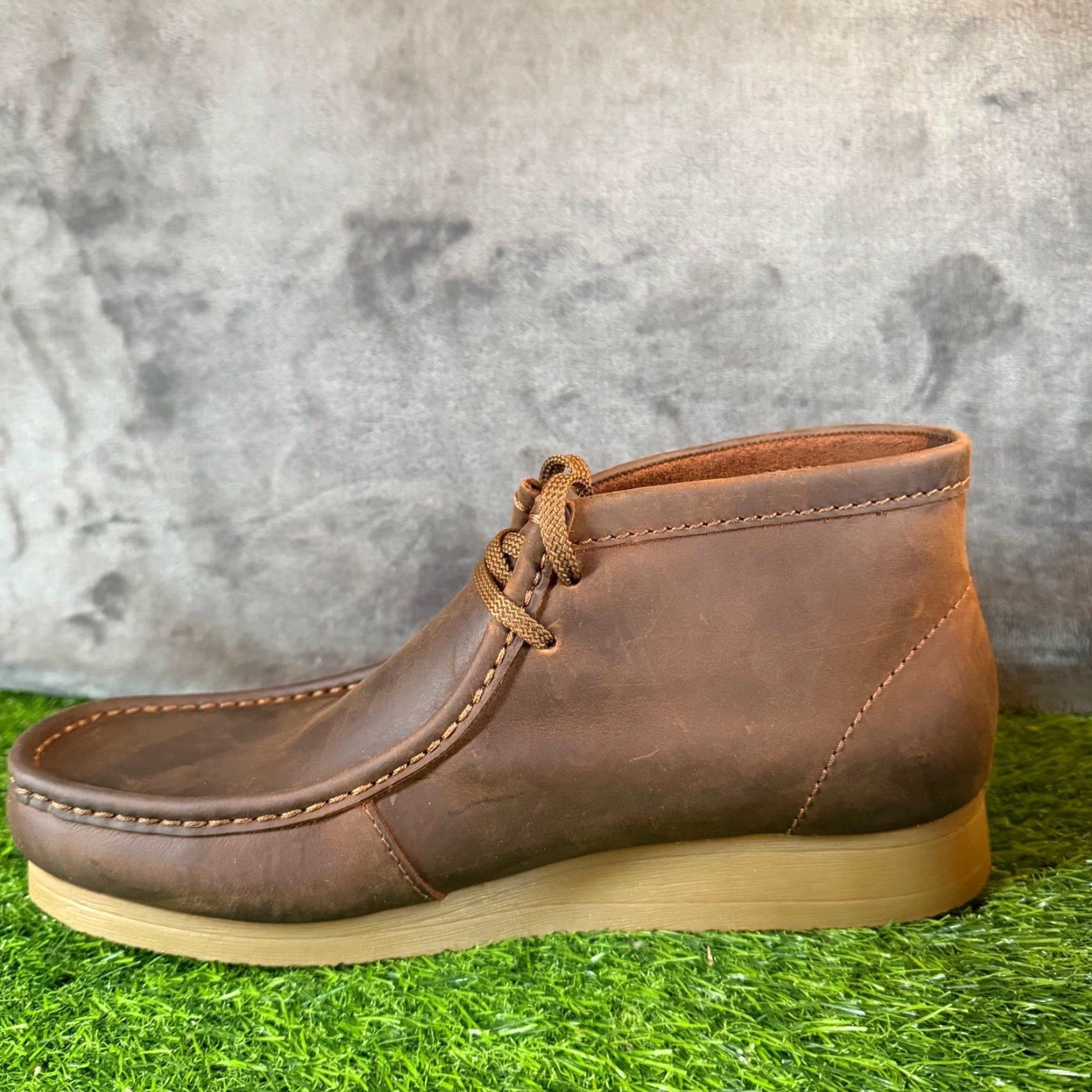 Clarks Wallaston Boot Beeswax Leather Brown Chukka Boots 