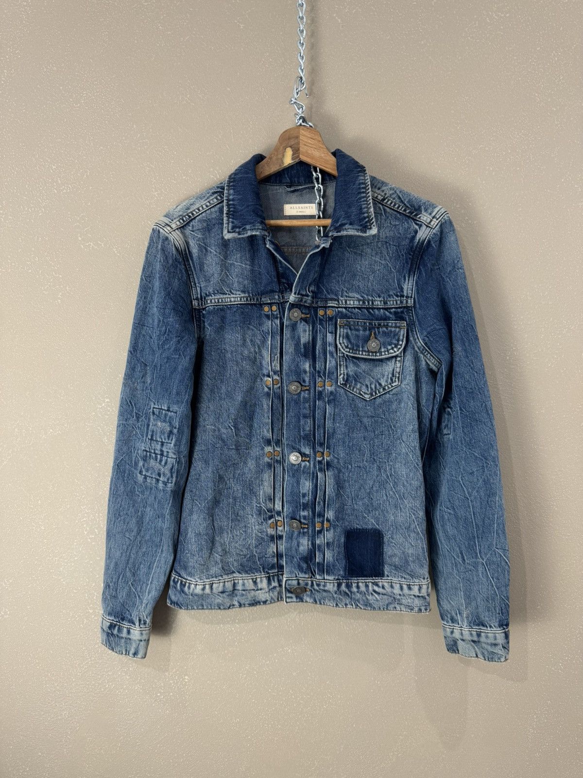 Allsaints Light blue allsaints slim denim jacket Size US XS / EU 42 / 0 - 1 Thumbnail
