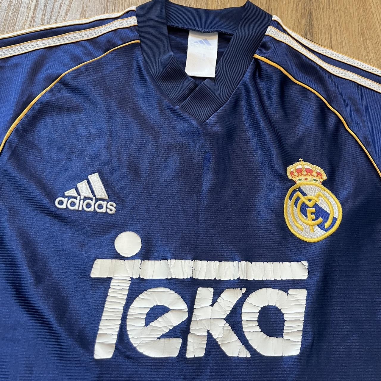 Adidas 1999-00 Real Madrid Adidas Away Galacticos Beckham Ronaldo Size US S / EU 44-46 / 1 - 3 Thumbnail
