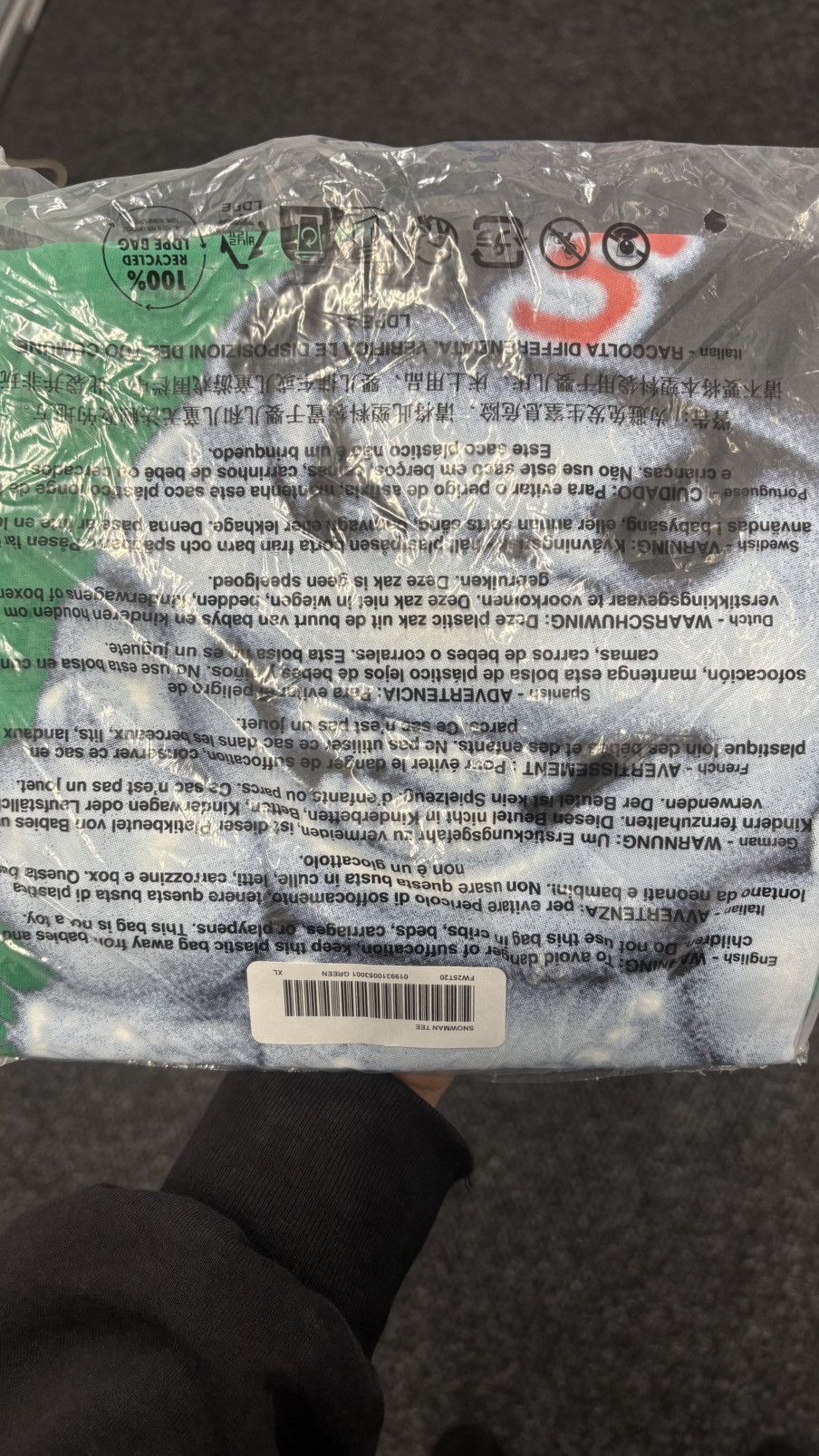 Supreme Supreme® “Snowman” Tee, Green (XL) [F/W 2025, Week 7] Size US XL / EU 56 / 4 - 4 Thumbnail