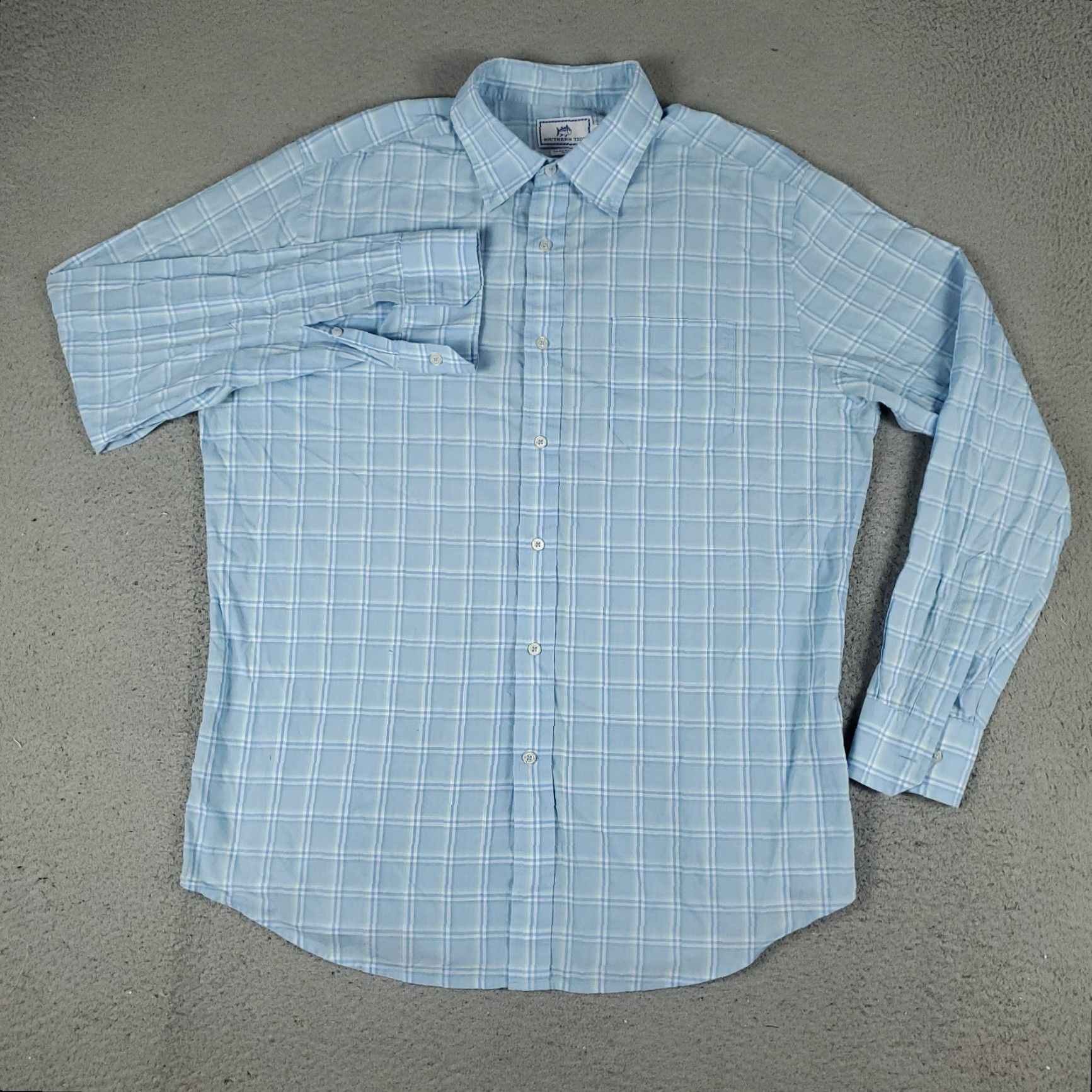 Southern Tide VINTAGE Southern Tide Men's Shirt Long Sleeve Button Up Blue Plaid Casual Business Formal Party Workwear 90s Mens Size US L / EU 52-54 / 3 - 2 Thumbnail