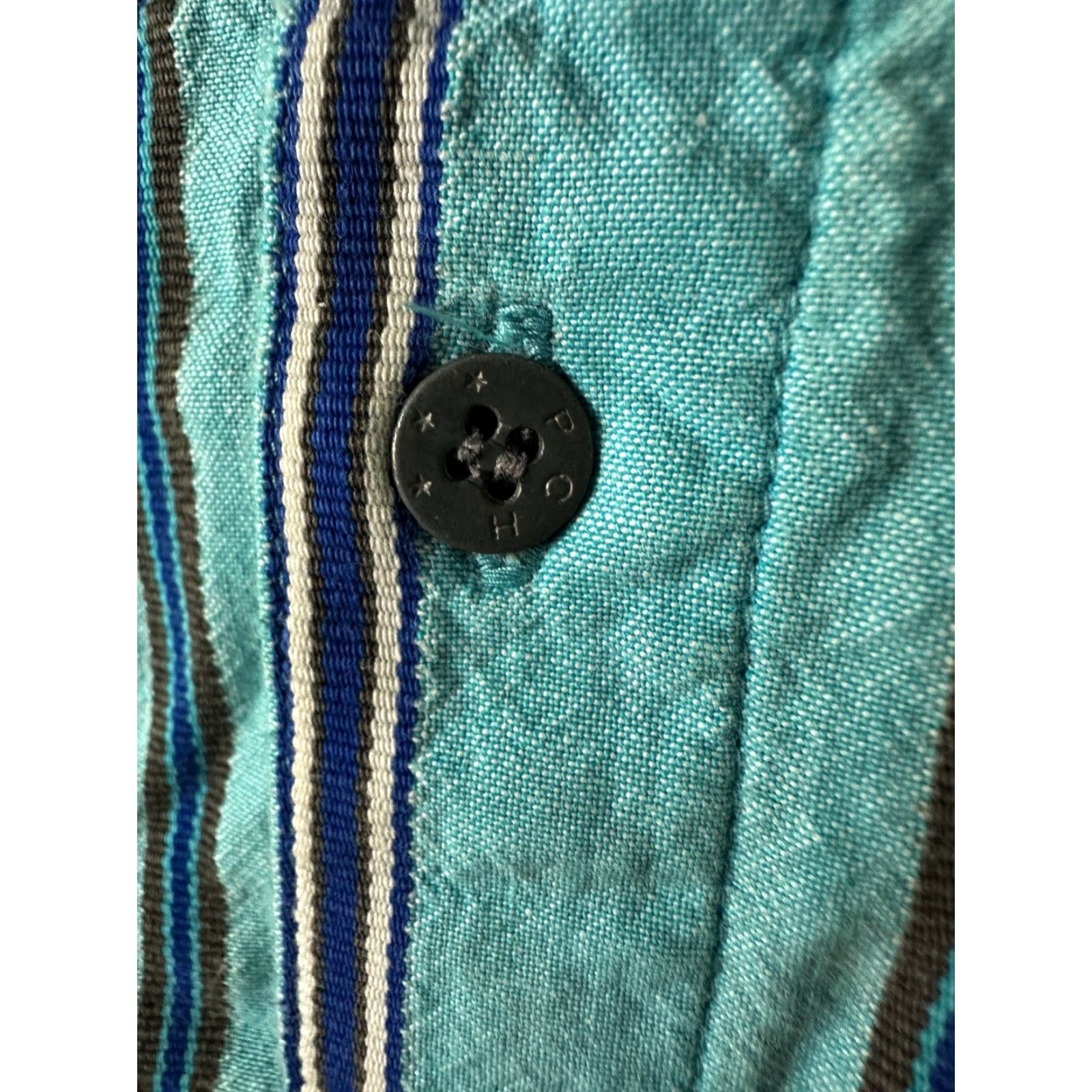 Vintage VINTAGE Pacific Ocean Highway 80s Striped Button-Up Shirt Men M Casual Distressed Blue Surf Skate Hipster Size US M / EU 48-50 / 2 - 6 Thumbnail