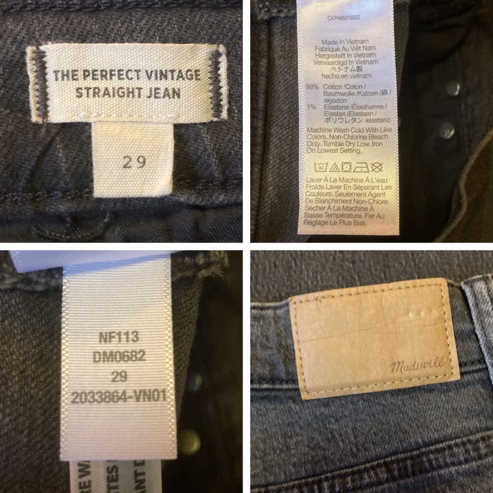 Madewell Madewell 99% Cotton Perfect Vintage Black Size 29" - 17 Thumbnail