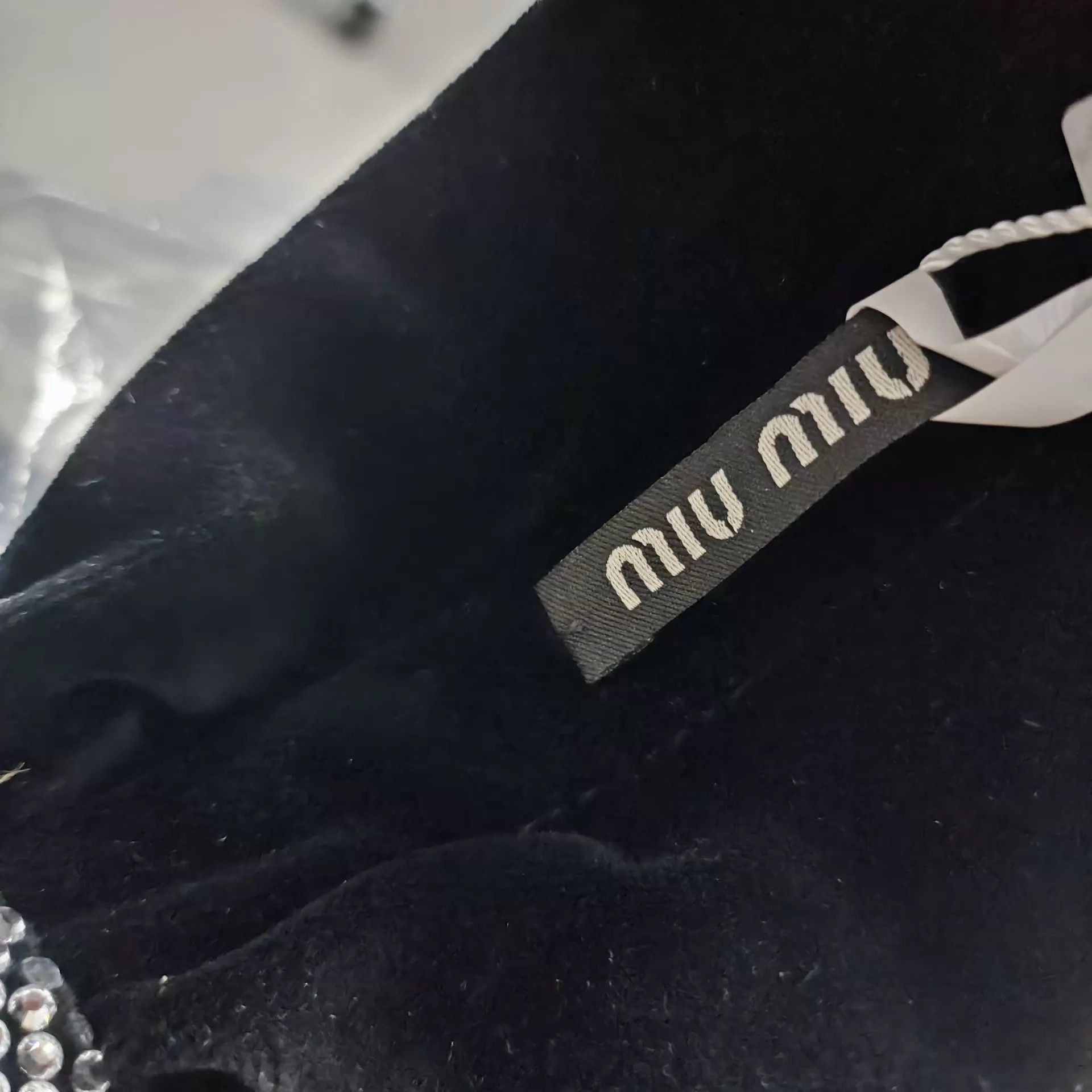Miu Miu MIU MIU Black Rhinestone Headband Size ONE SIZE - 3 Thumbnail
