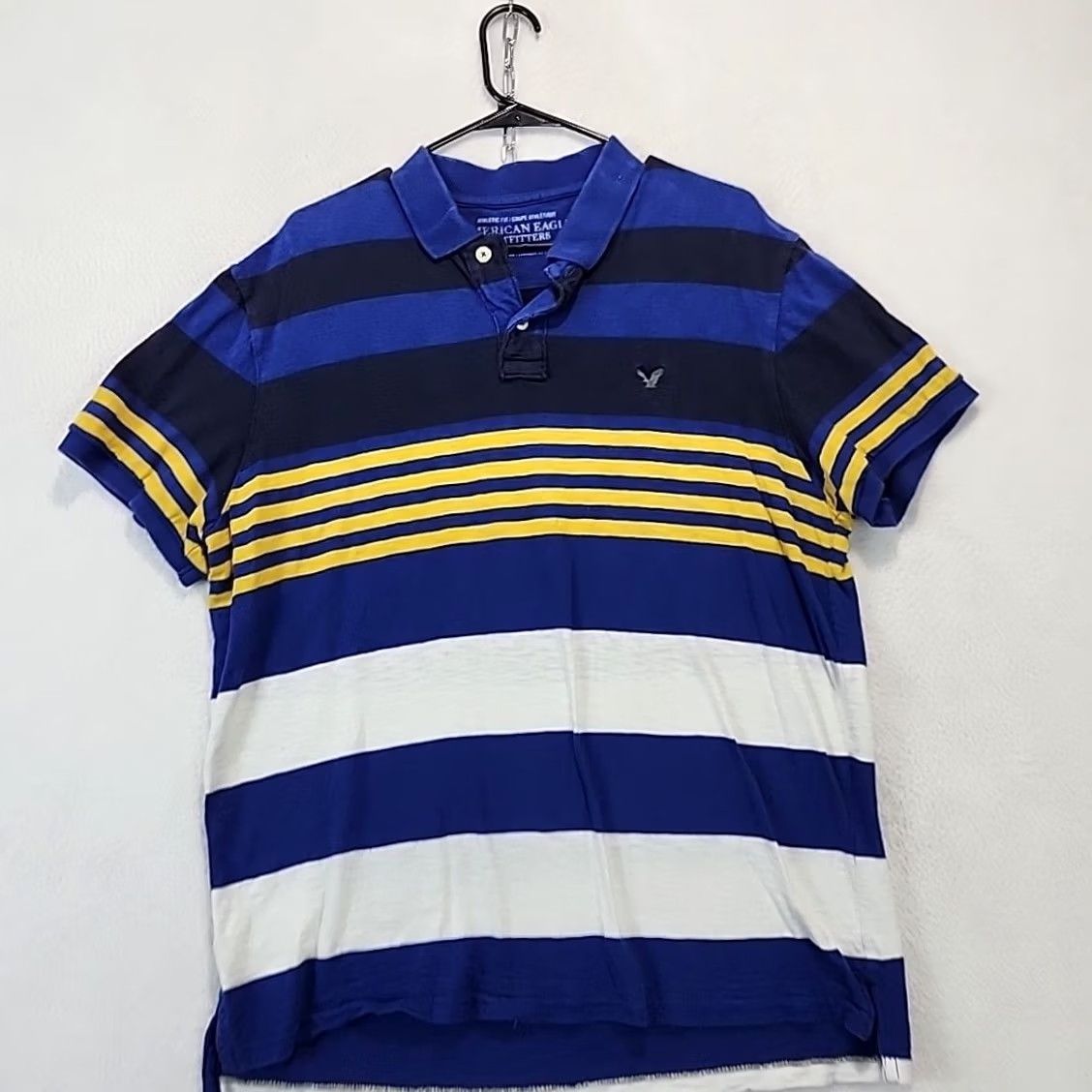 American Eagle Outfitters American Eagle Outfitters Polo Striped Rugby Y2K Grunge Skater Collared Men's XL Shirt Blue Cotton Athletic Short Sleeve Polo Shirt Men XL Size US XL / EU 56 / 4 - 3 Thumbnail