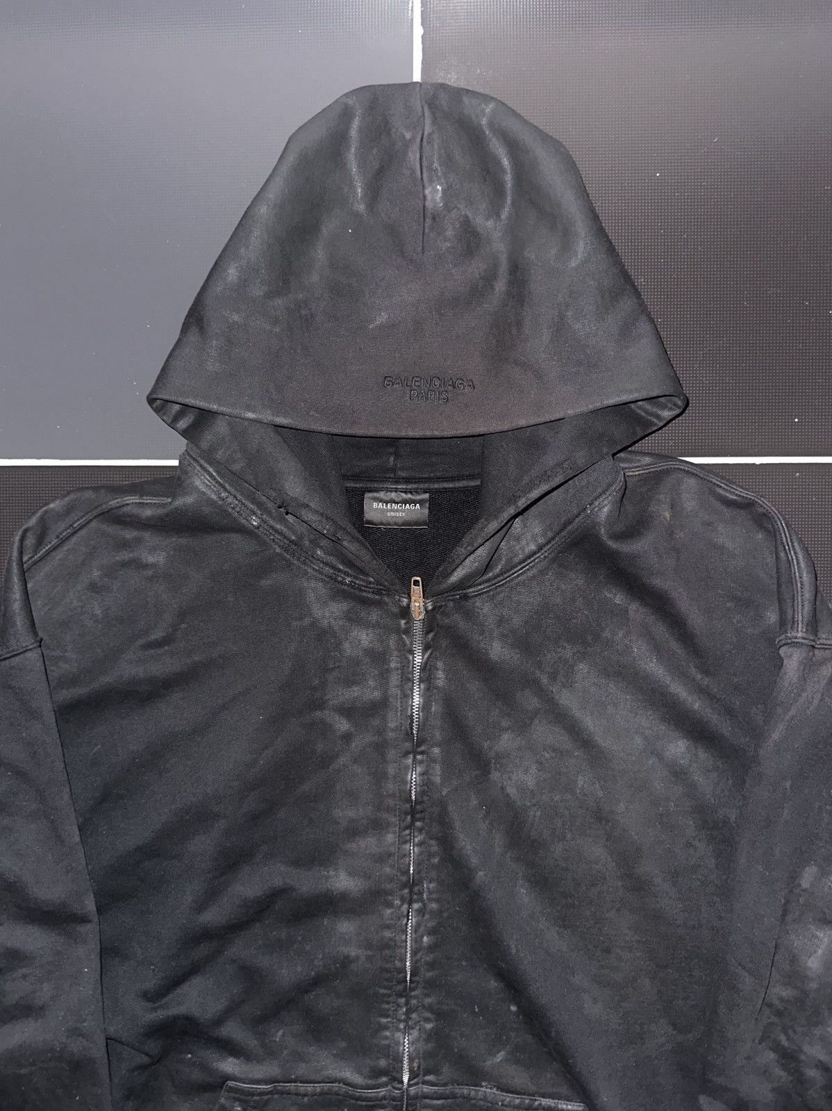 Balenciaga Mud Show Summer 2023 thrashed zip up hoodie Size US S / EU 44-46 / 1 - 2 Thumbnail