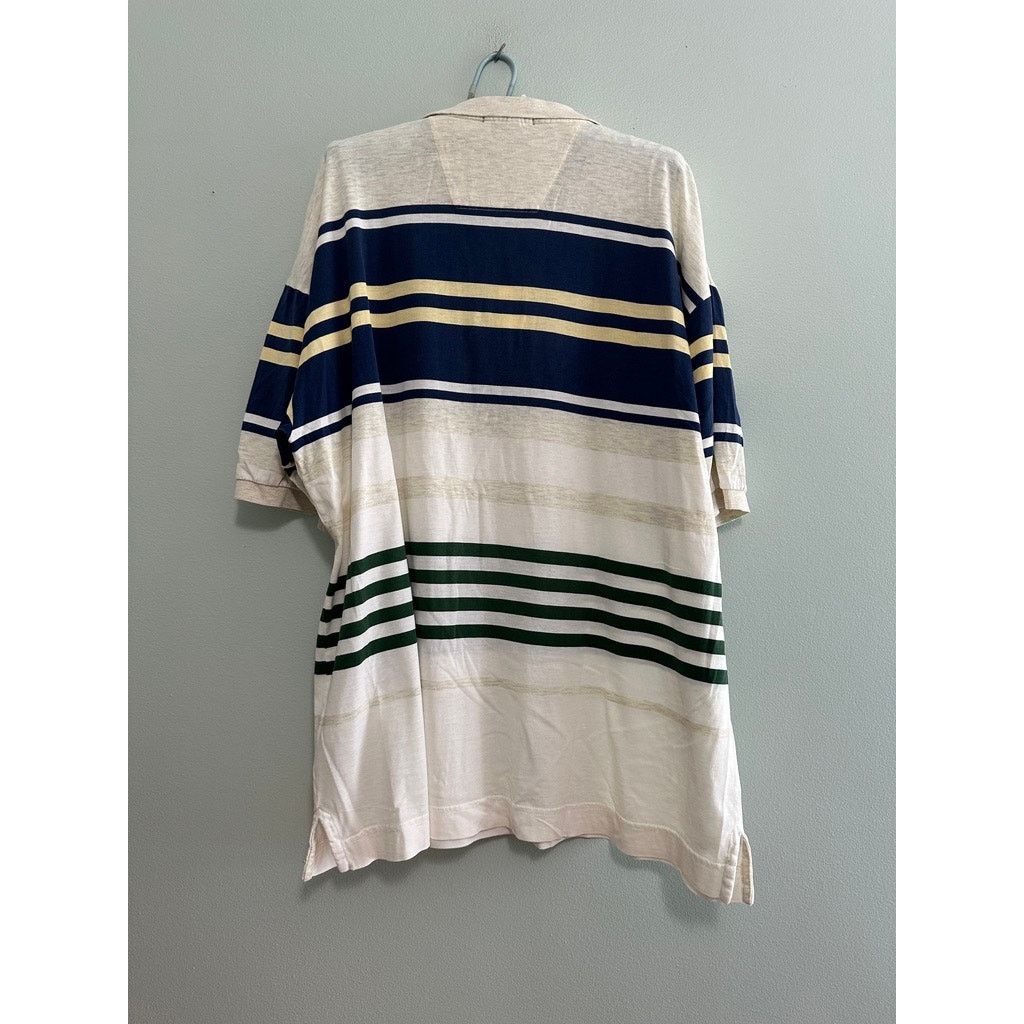 Nautica Vintage Nautica beige and navy striped polo size L Size US L / EU 52-54 / 3 - 3 Thumbnail