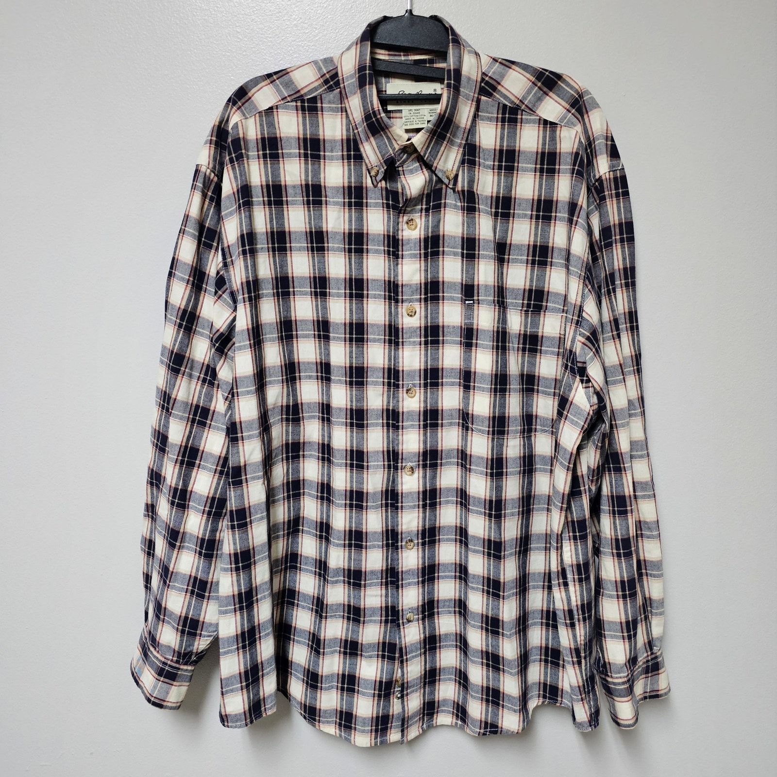Eddie Bauer Men's Eddie Bauer 100% Cotton Plaid Long Sleeve Shirt Medium Size US M / EU 48-50 / 2 - 1 Thumbnail