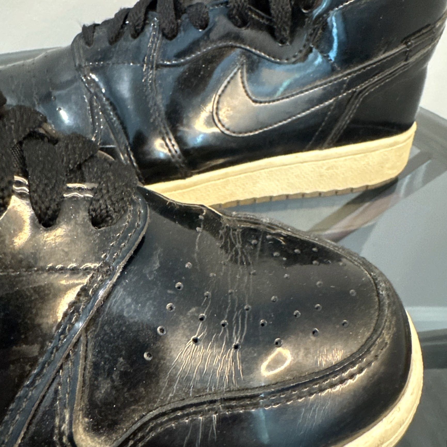 Nike Nike Air Jordan 1 Rebel XX Black Patent Infrared AR5599-001 Women’s Size 8.5 Sneakers Size US 9 / IT 39 - 4 Thumbnail