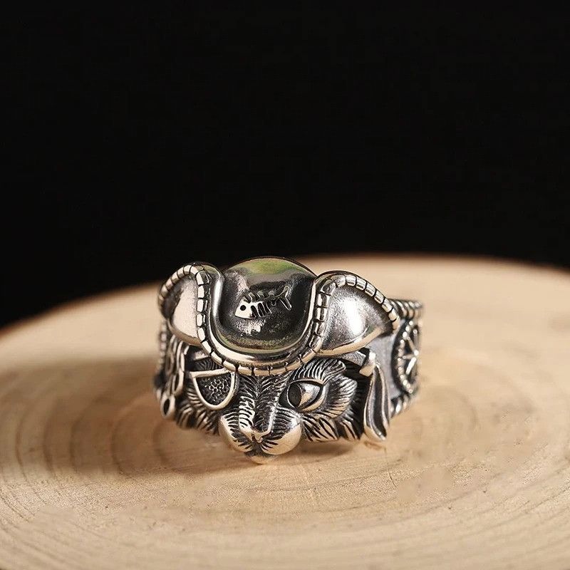 Other Retro Pirate Cat Ring Size ONE SIZE - 5 Thumbnail