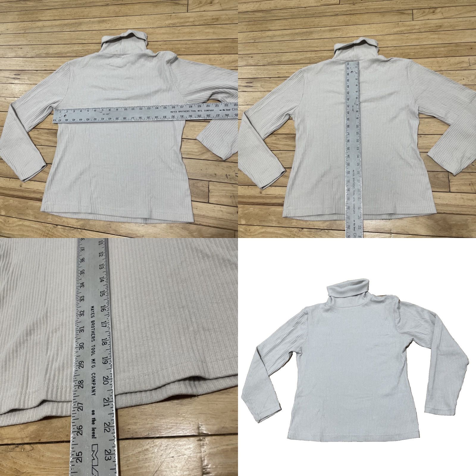 Vintage VINTAGE Tricot Express Sweater Woman M Cream Ribbed Turtleneck 90s Minimalism Knit Pullover Size M / US 6-8 / IT 42-44 - 8 Thumbnail