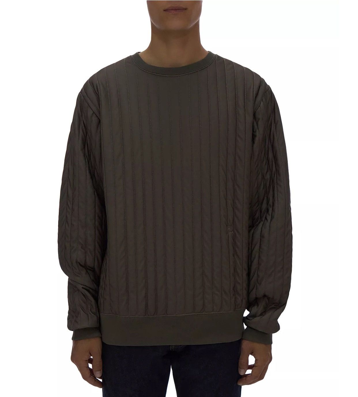Helmut Lang Helmut Lang sheer quilted sweatshirt crewneck Size US L / EU 52-54 / 3 - 2 Thumbnail