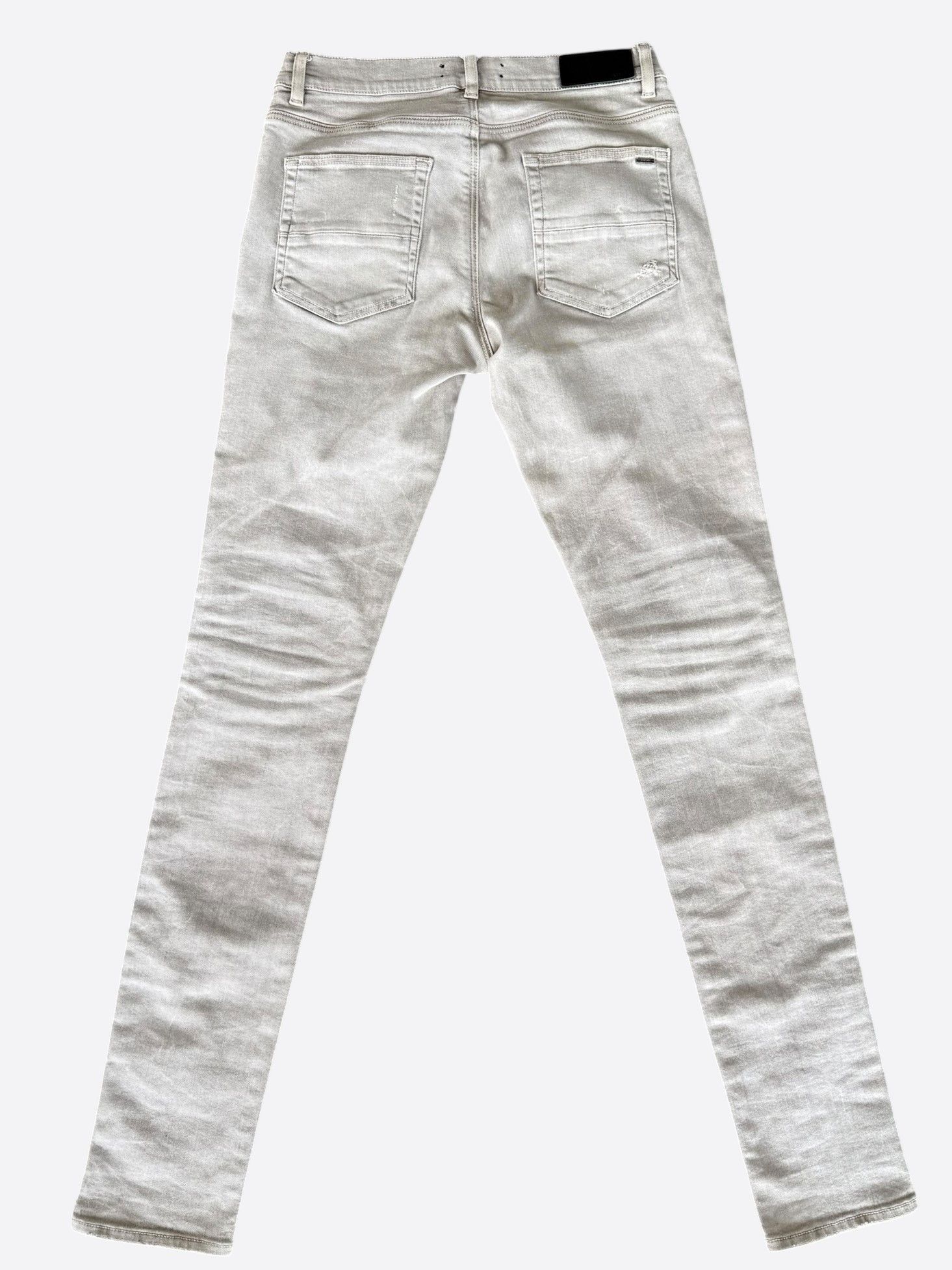 Amiri Amiri Light Grey Patch MX1 Jeans Size US 31 - 2 Thumbnail