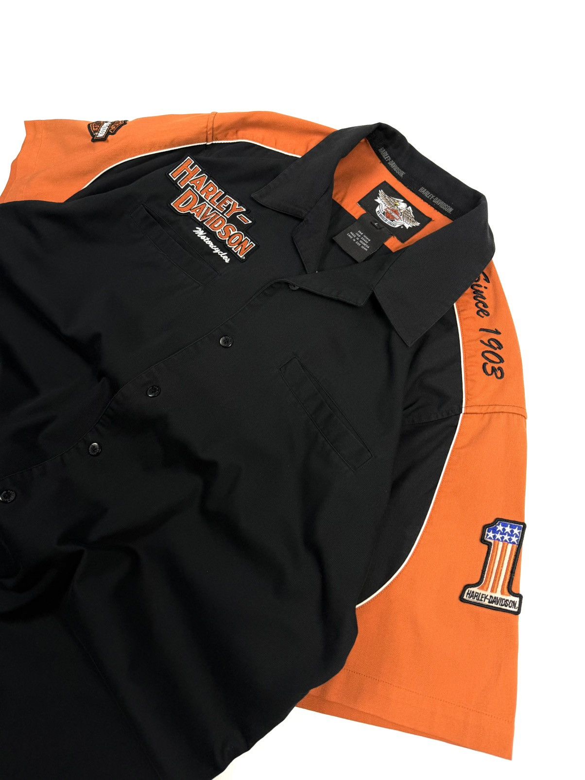 Harley Davidson Harley Davidson Vintage Mechanic Shop Shirt Rare Biker USA Size US L / EU 52-54 / 3 - 8 Thumbnail