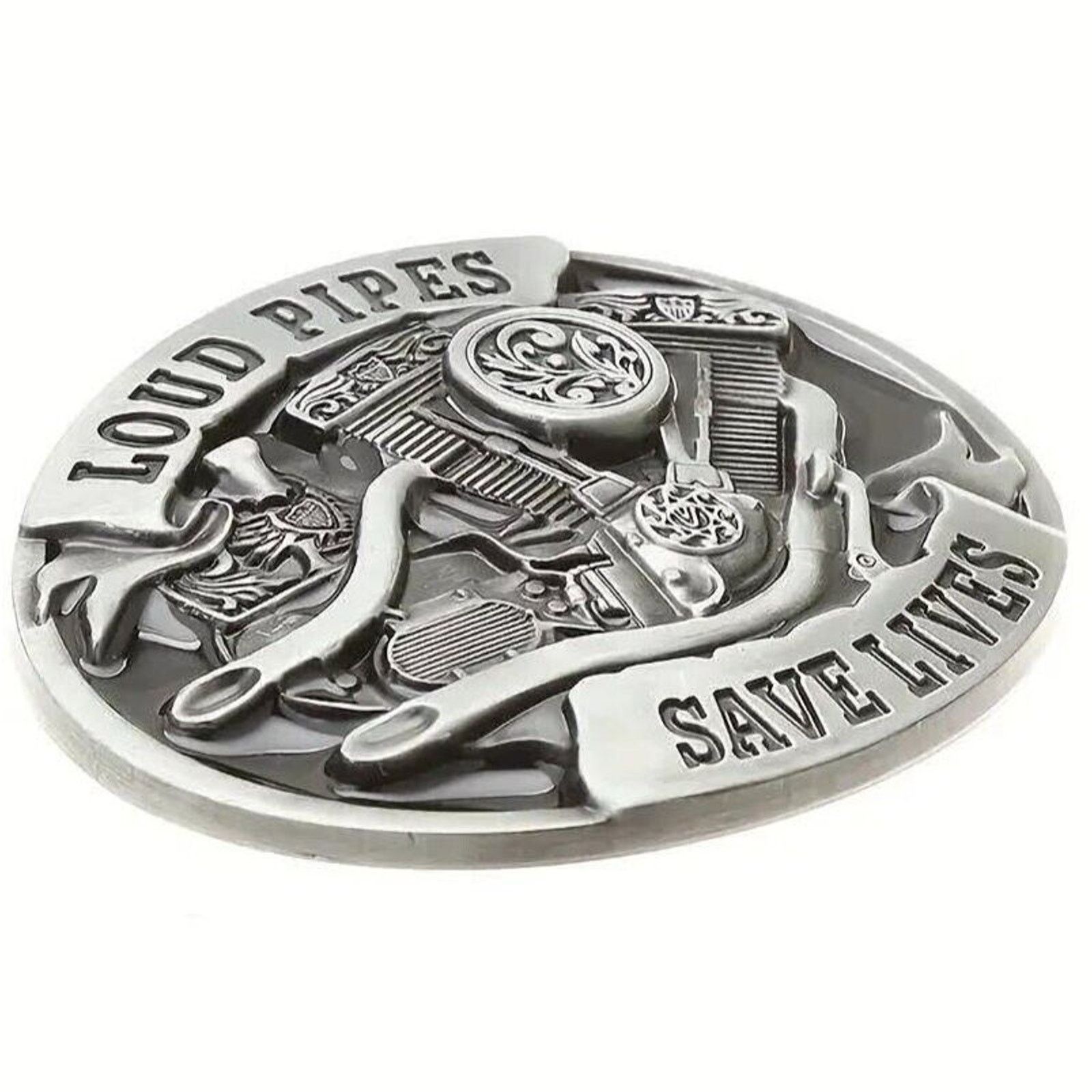 Other Unisex V-Twin Motorcycle Engine Enamel Flames Belt Buckle Size ONE SIZE - 5 Thumbnail