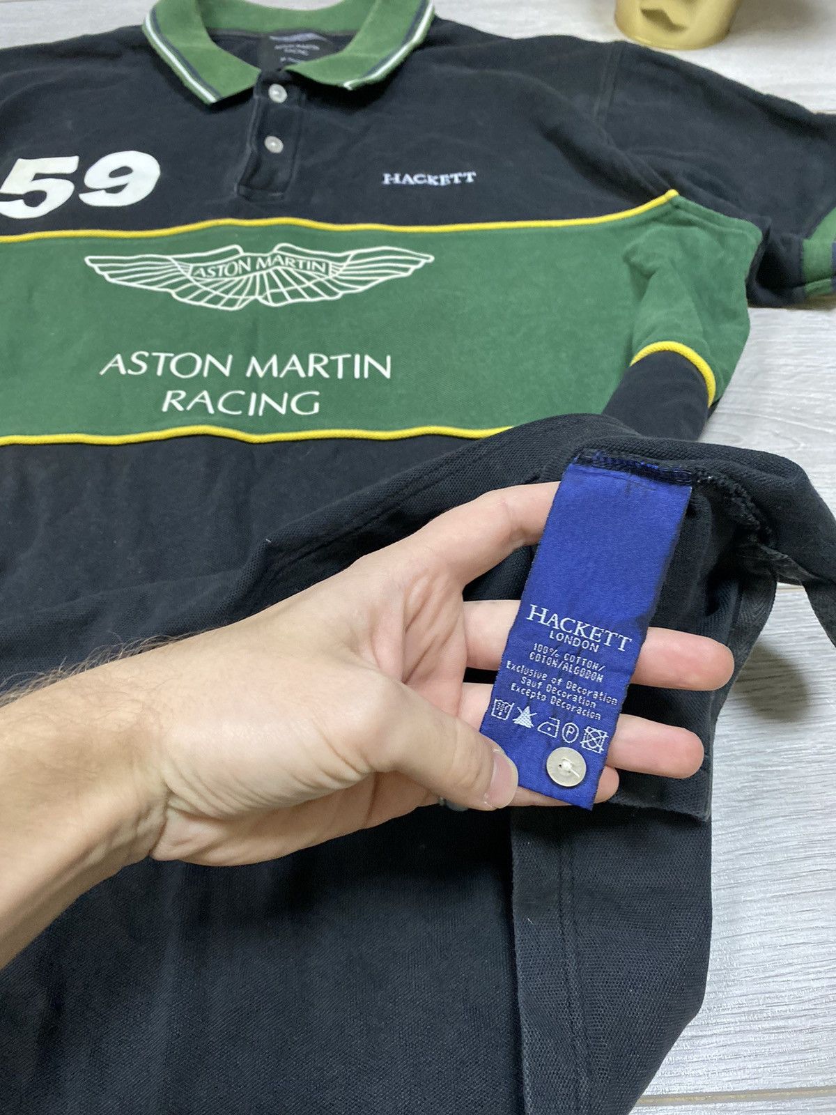 Hackett Rare Aston Martin Racing by Hackett Color Block Polo Shirt Size US XXL / EU 58 / 5 - 8 Thumbnail