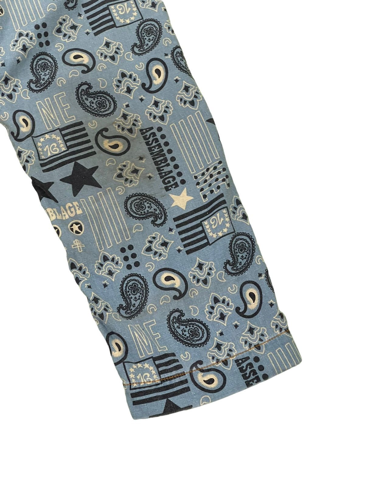 Issey Miyake Paisley Bandana Ne Net Hybrid Jeans Baggy Tapered 6🟦9 Size US 32 / EU 48 - 3 Thumbnail