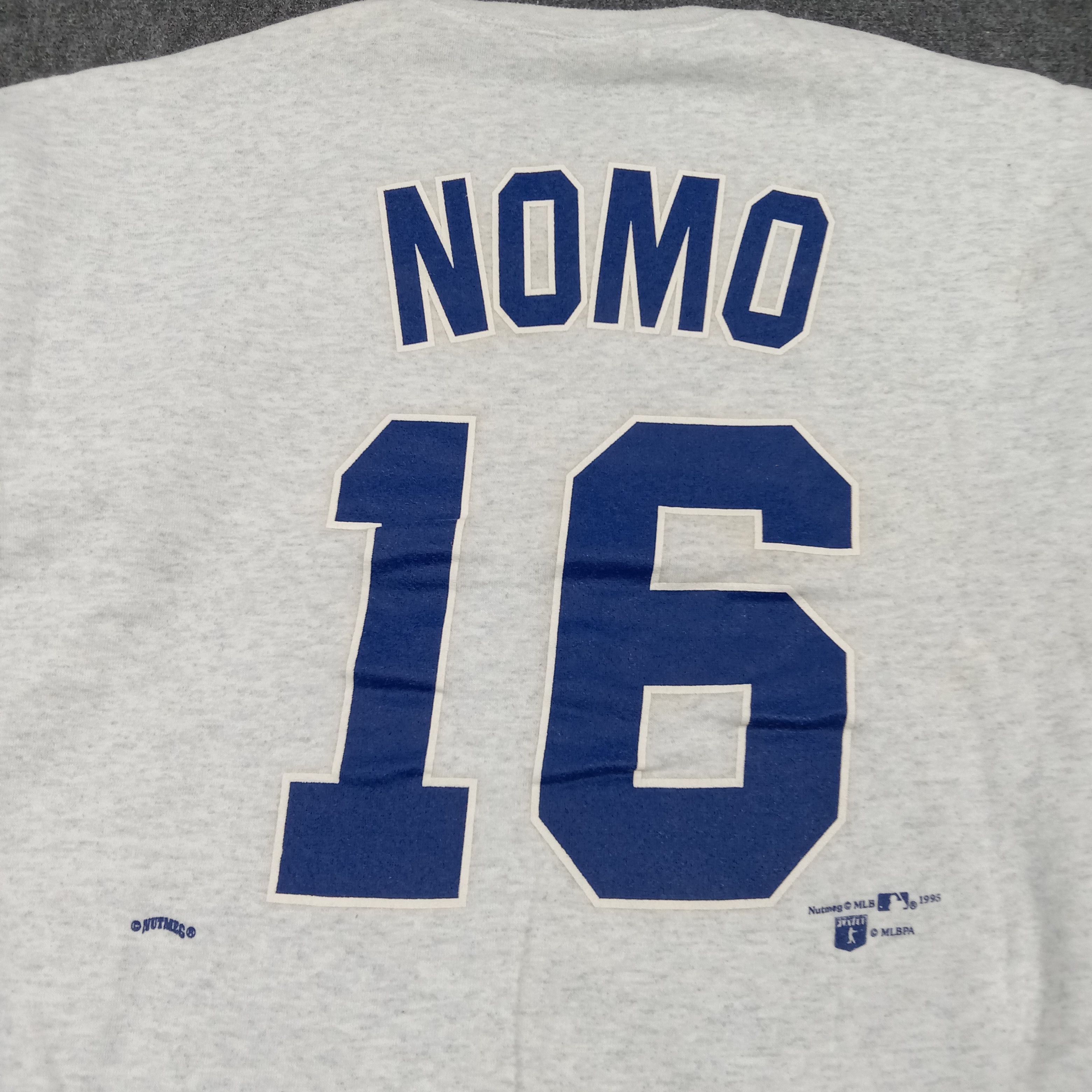 MLB Vintage 90's Nutmeg Dodgers Nomo Baseball Sweatshirt C282N14 Size US XL / EU 56 / 4 - 6 Thumbnail