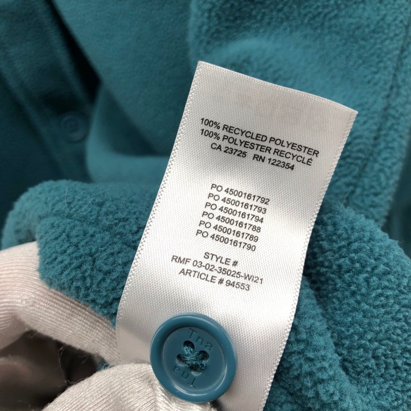 TNA TNA Polar Fleece Shirt Jacket Womens XS Teal Shacket Button Front Sweater Size XS / US 0-2 / IT 36-38 - 6 Thumbnail