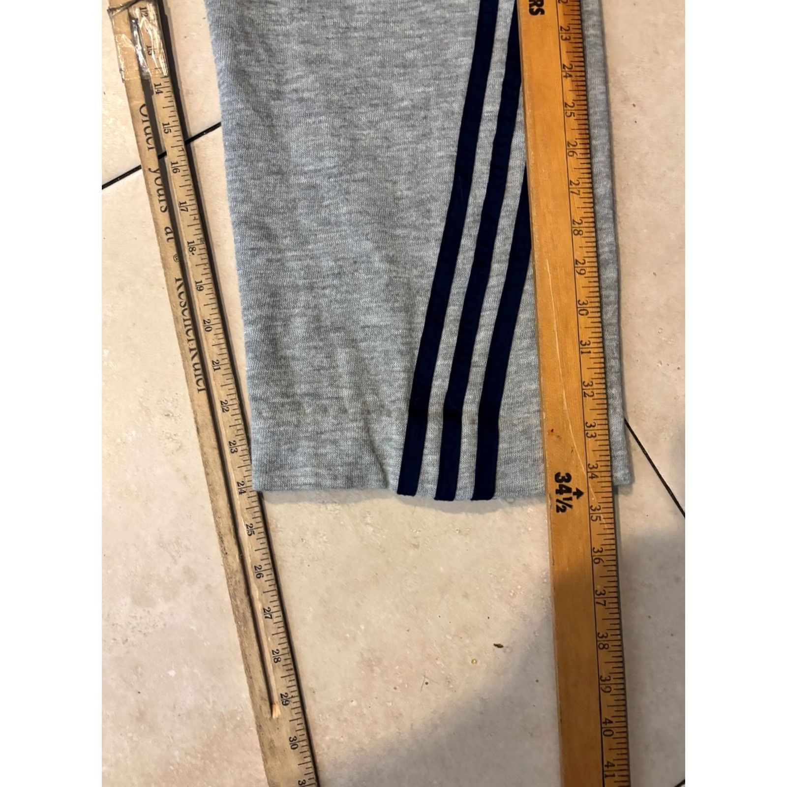 Agolde VINTAGE Gold Eagle Sweat Pants L Gray Acrylic USA Made 80s Striped Mens Size US 33 - 7 Thumbnail