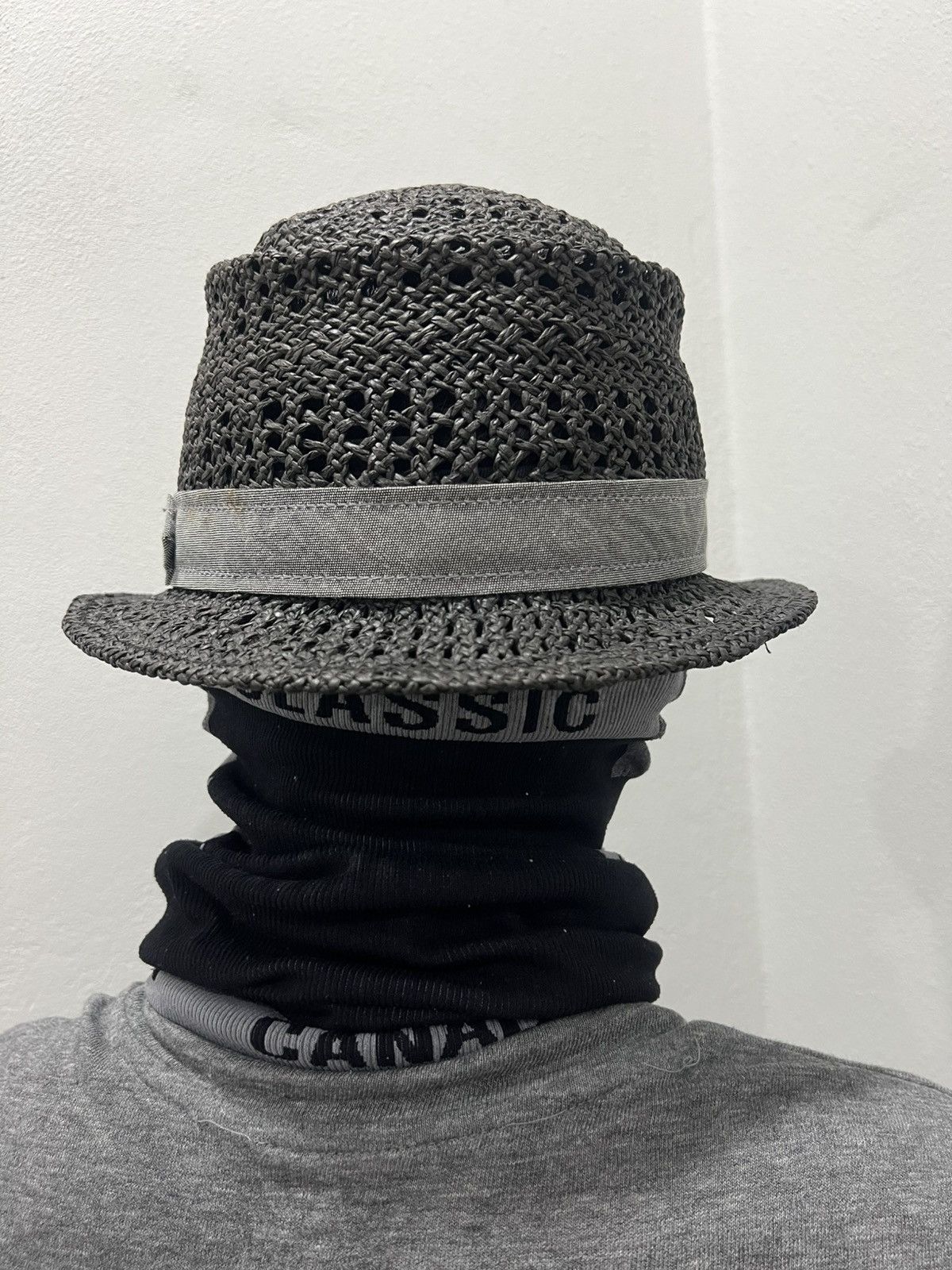 Stussy Stüssy "Rat Patrol" Skate Tough Paper Straw Fedora Size 36 - 3 Thumbnail