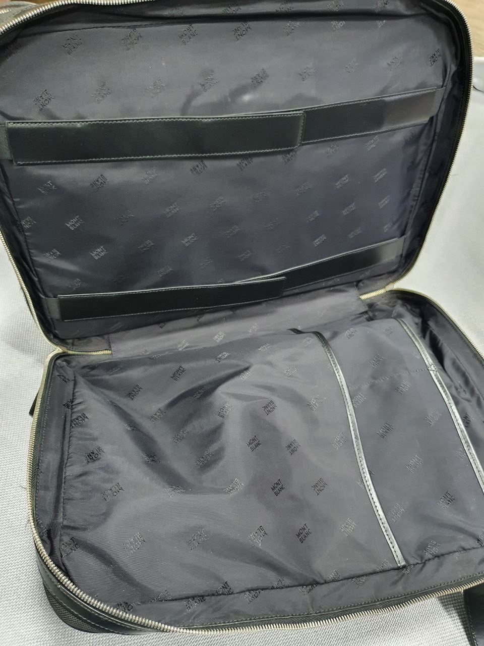 Montblanc Briefcase Montblanc Meisterstuck Black Canvas Leather Bag Size ONE SIZE - 7 Thumbnail