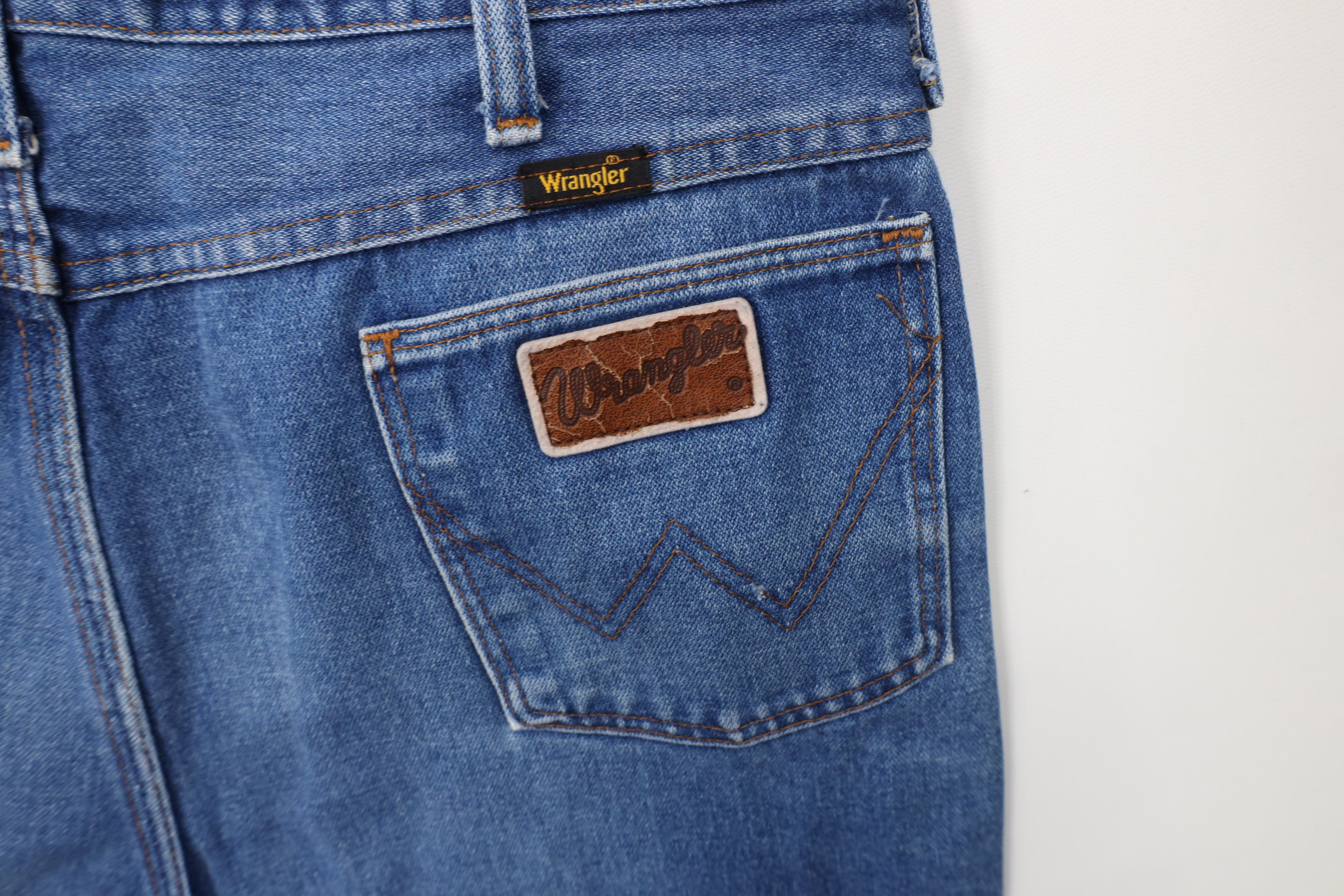 Wrangler Vintage 70s 80s Wrangler Wide Leg Denim Jeans Blue USA Size US 38 / EU 54 - 15 Thumbnail