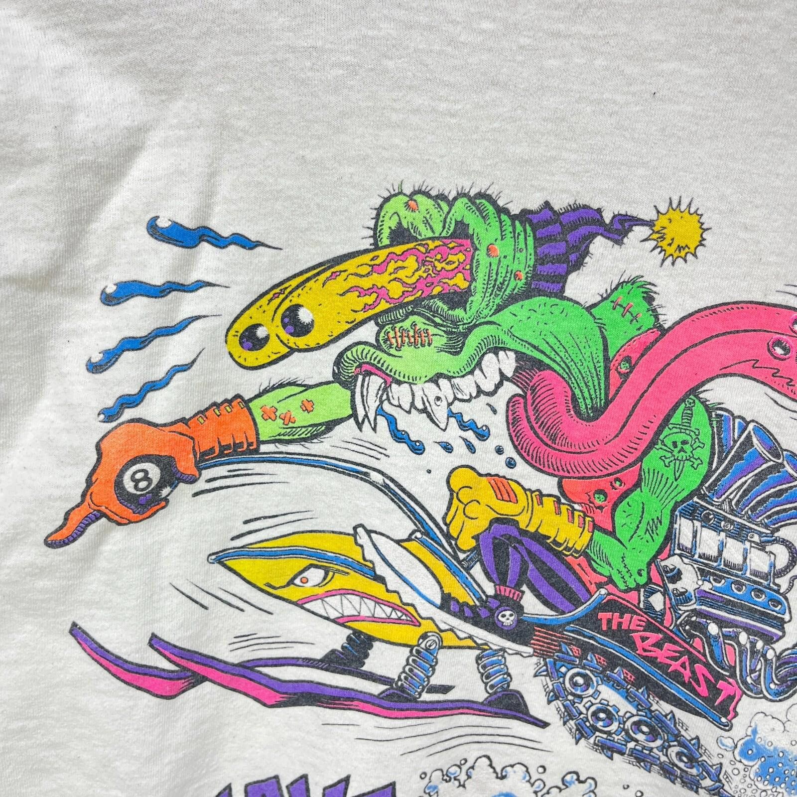 Alien Workshop Vintage 90s Screamerz Alien Beast Sledding Shirt Large Size US L / EU 52-54 / 3 - 3 Thumbnail