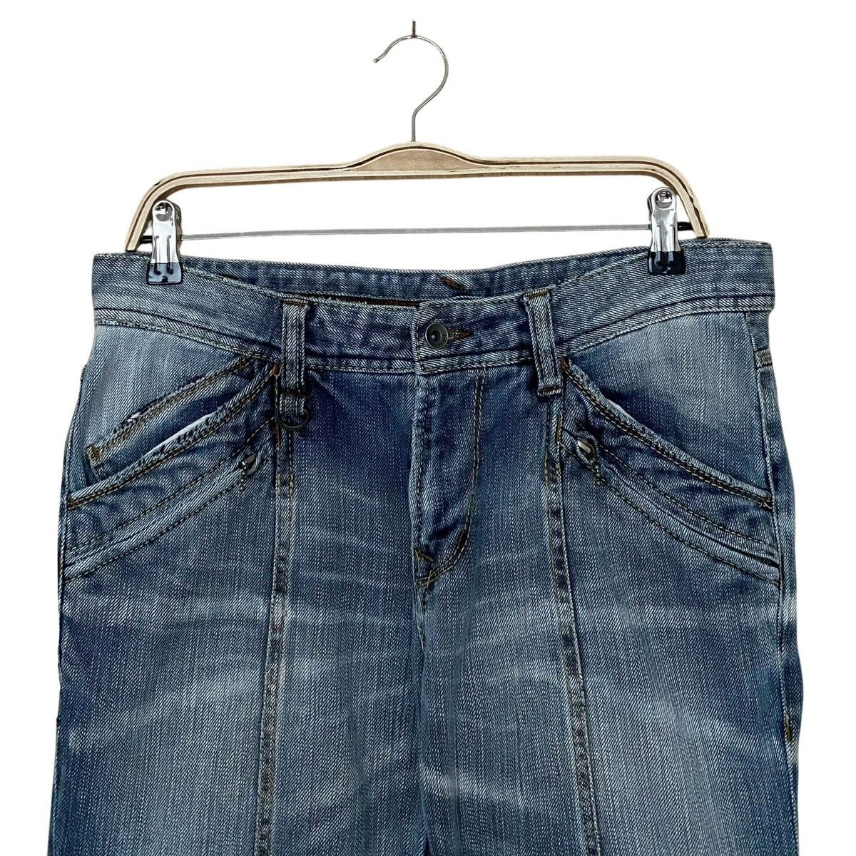 14th Addiction × Japanese Brand × Nicole Club Vintage Japanese Brand Nicole Club Flared Jeans 1990s Size US 33 - 3 Thumbnail