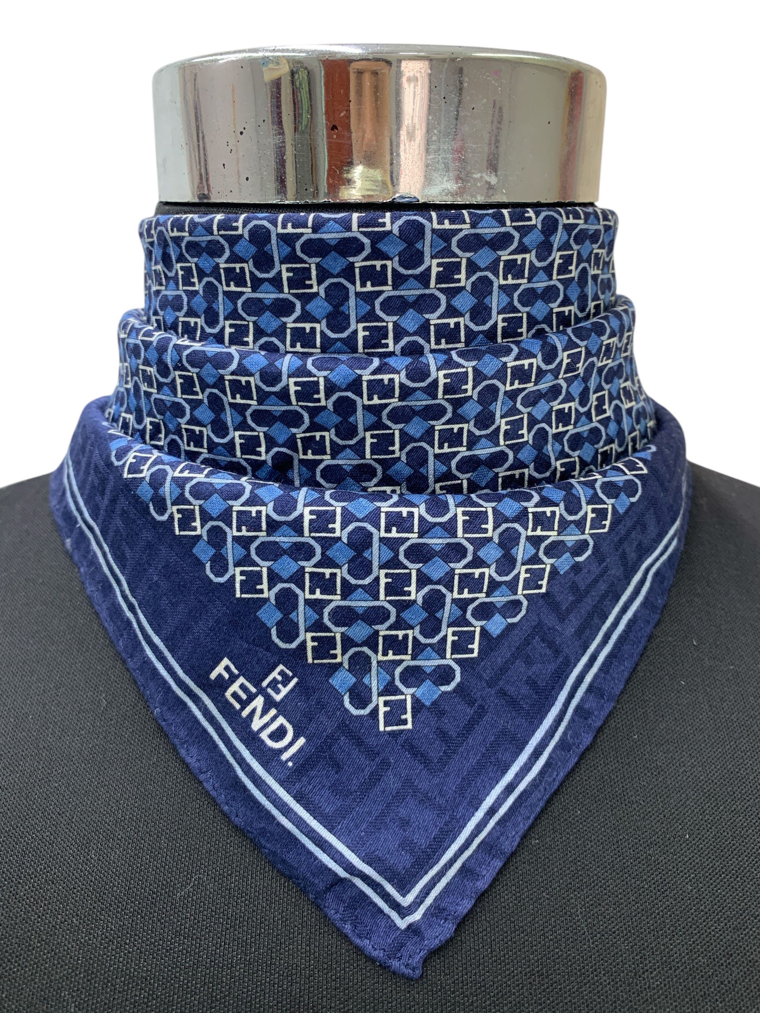 Fendi × Vintage Vintage Fendi Handkerchief Scarf Neckwear - HKA994 Size ONE SIZE - 1 Thumbnail